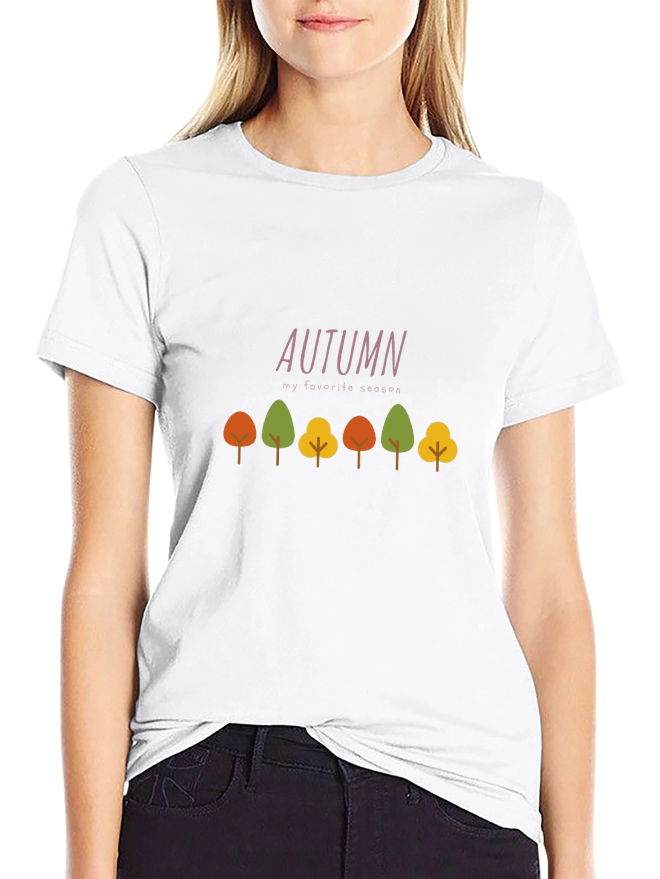 Autumn My Favorite Season Black T-Shirt