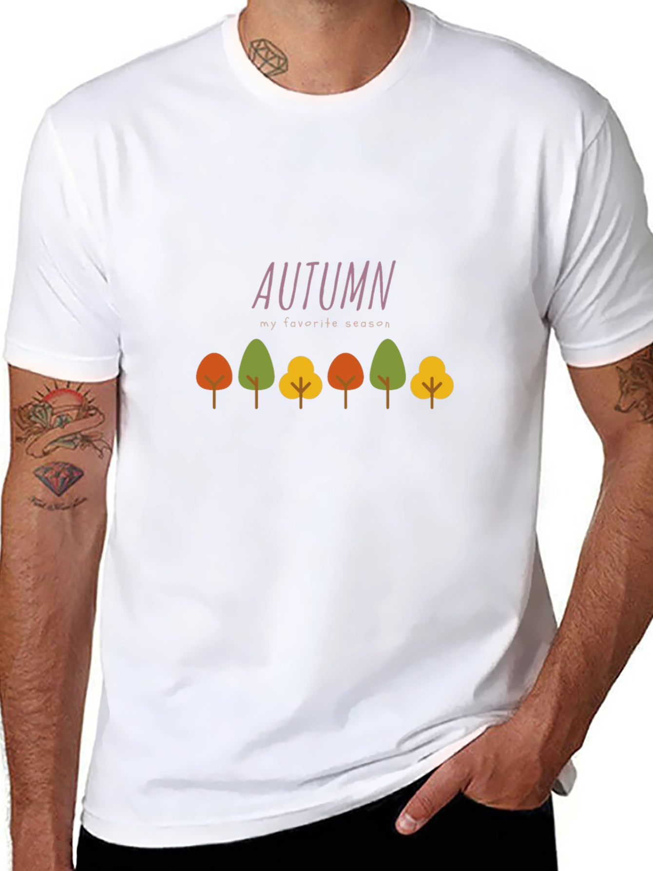 Autumn My Favorite Season Black T-Shirt
