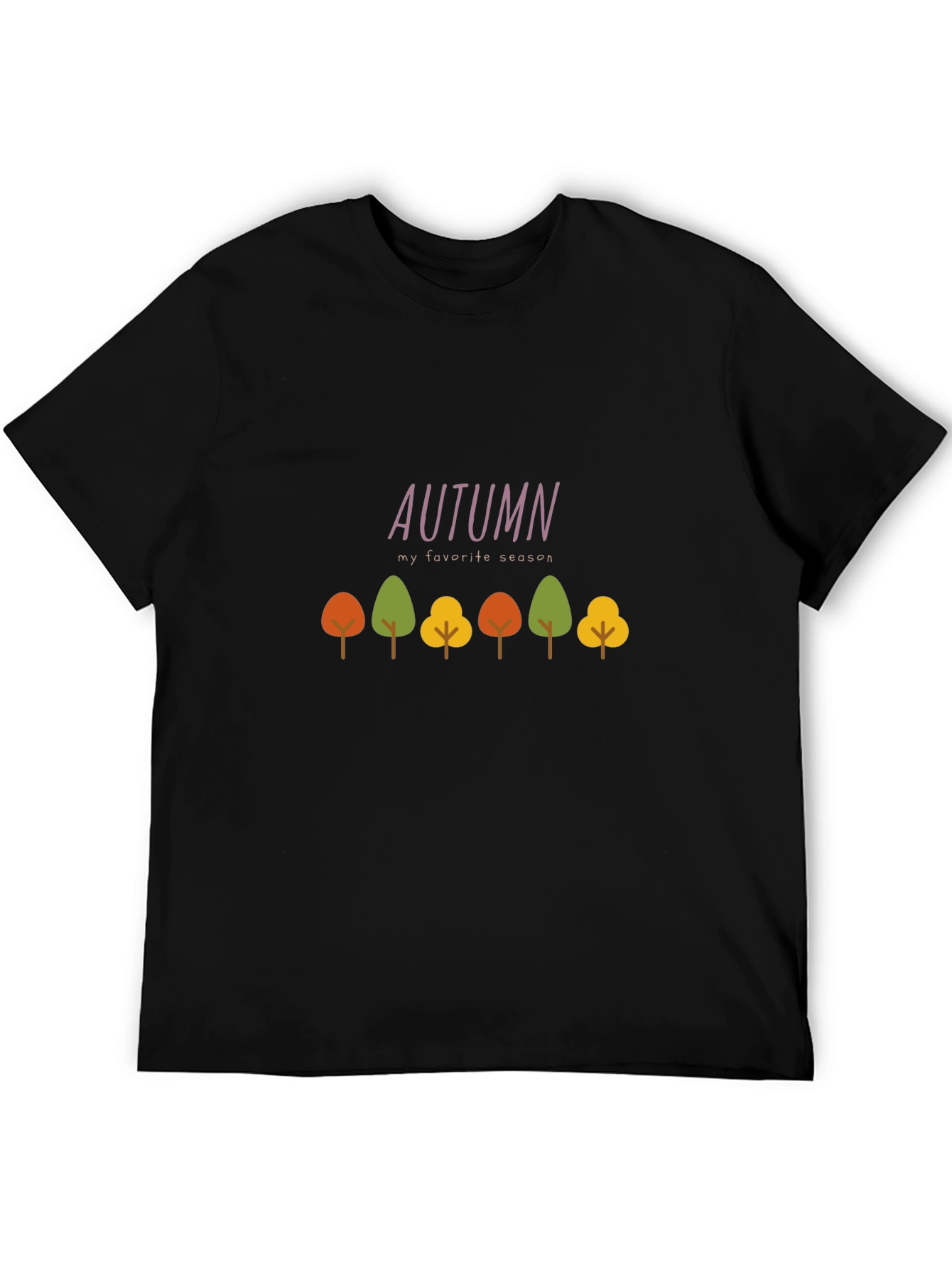 Autumn My Favorite Season Black T-Shirt