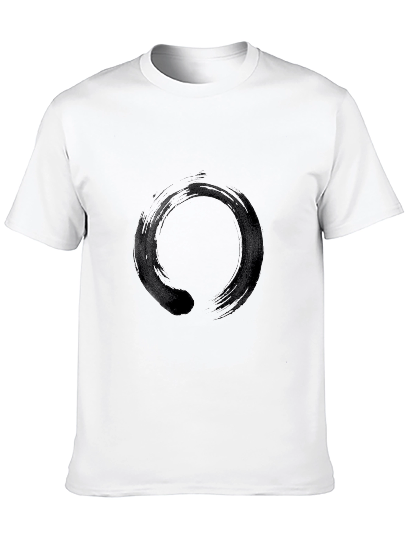 Mens Black T-Shirt with Zen Circle Graphic