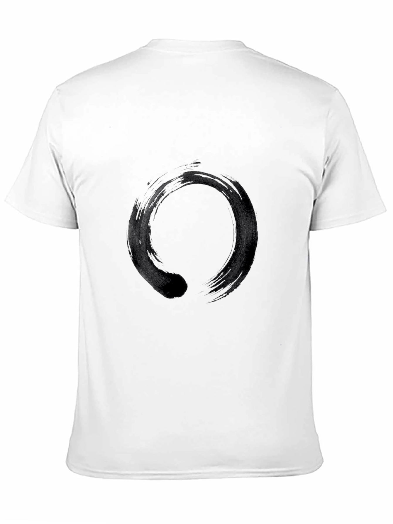 Mens Black T-Shirt with Zen Circle Graphic