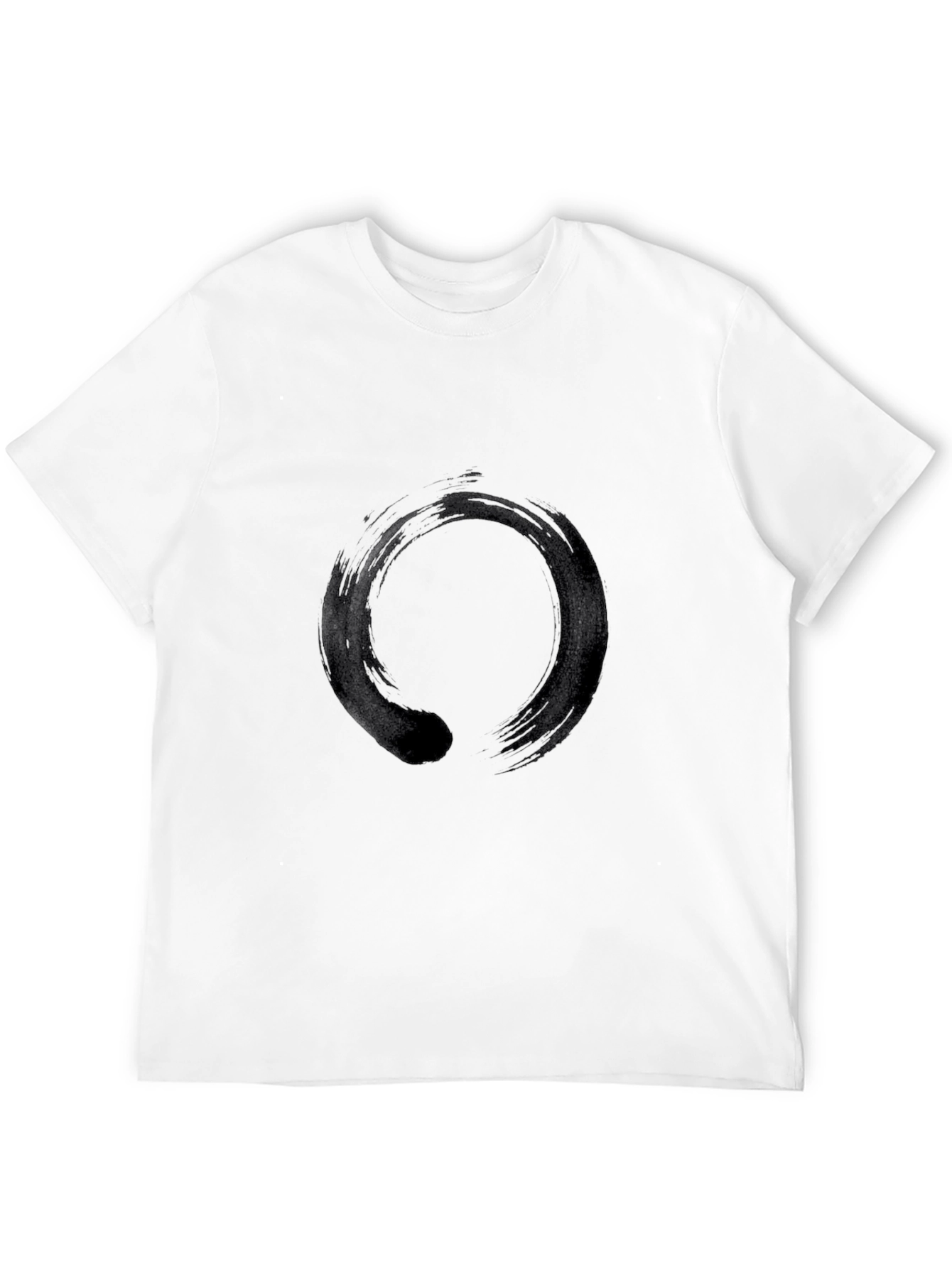 Mens Black T-Shirt with Zen Circle Graphic