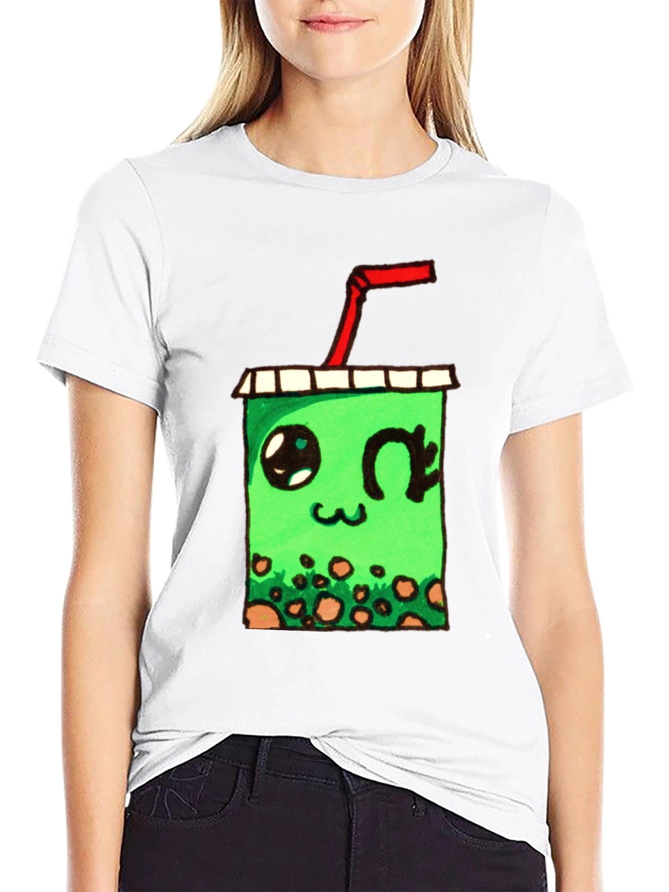 Kawaii Bubble Tea Graphic T-Shirt