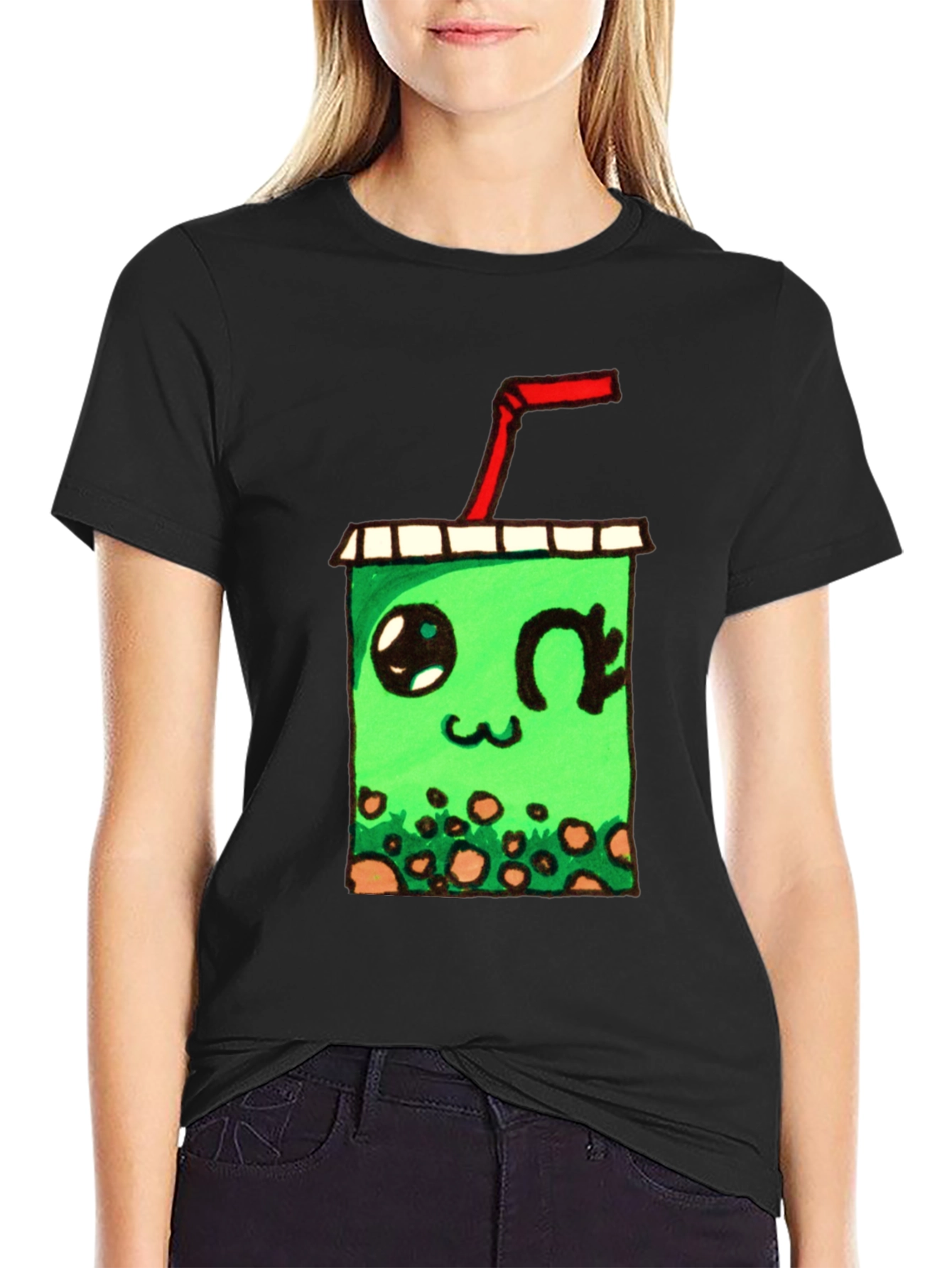 Kawaii Bubble Tea Graphic T-Shirt