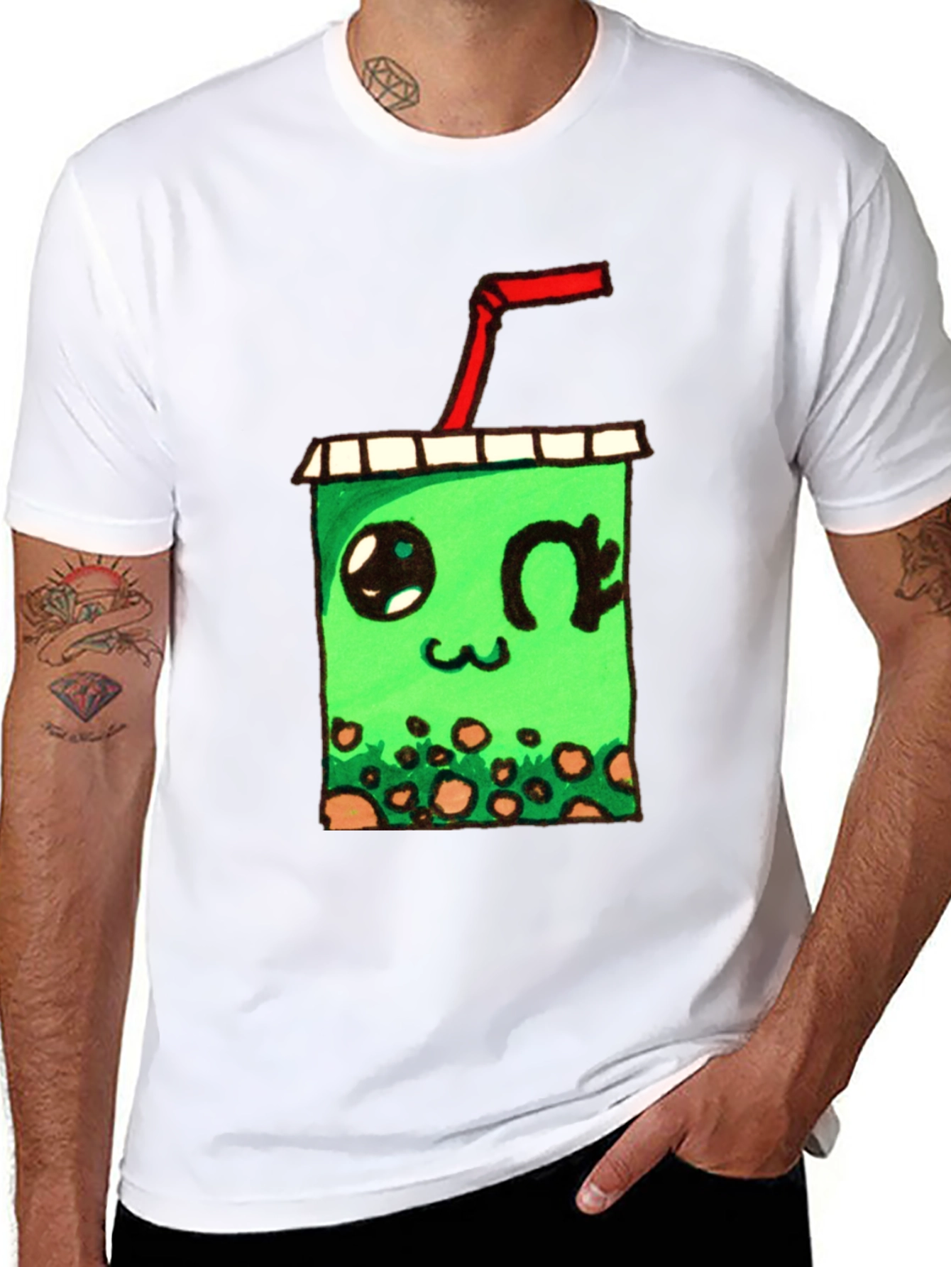 Kawaii Bubble Tea Graphic T-Shirt