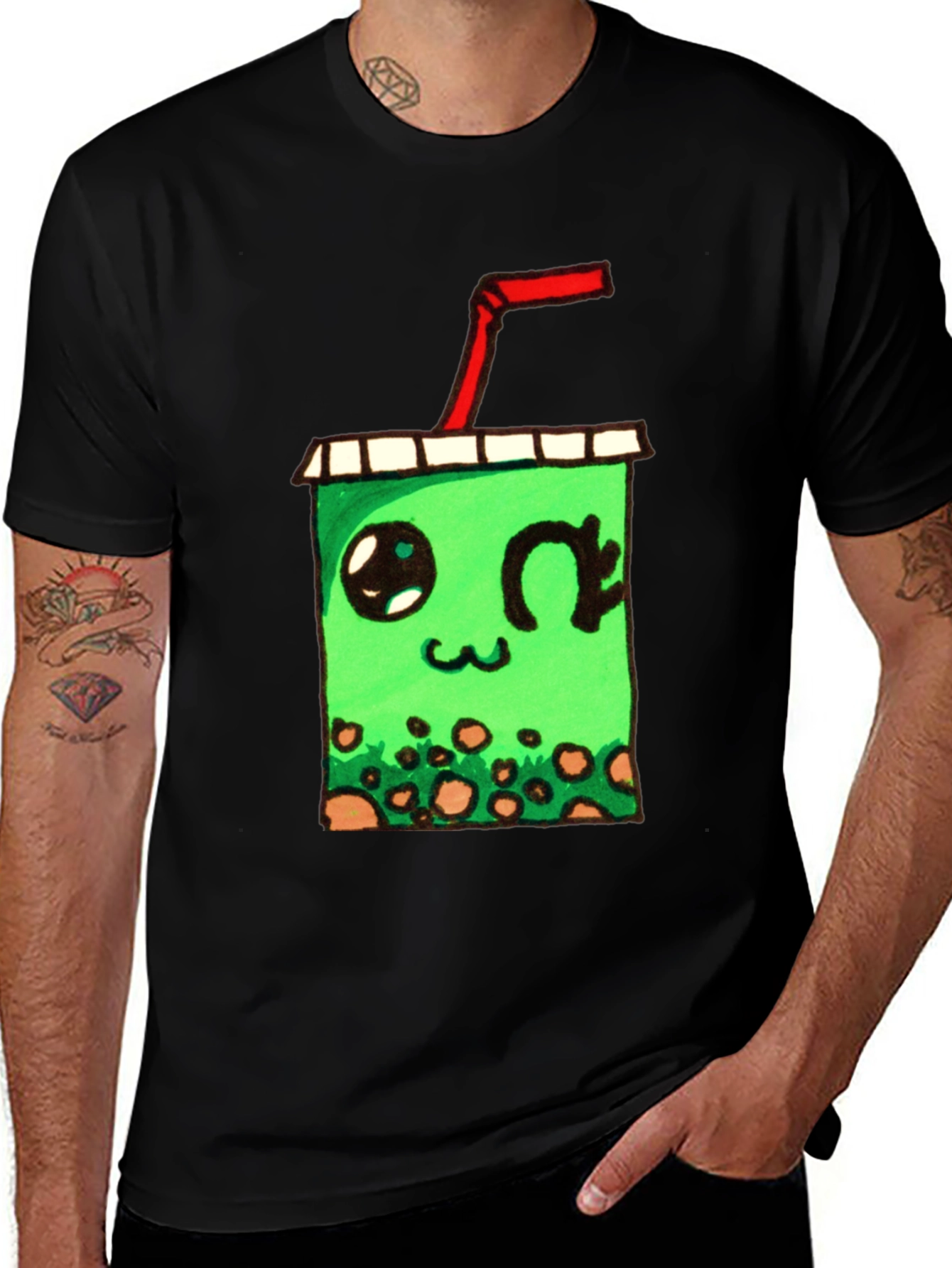 Kawaii Bubble Tea Graphic T-Shirt