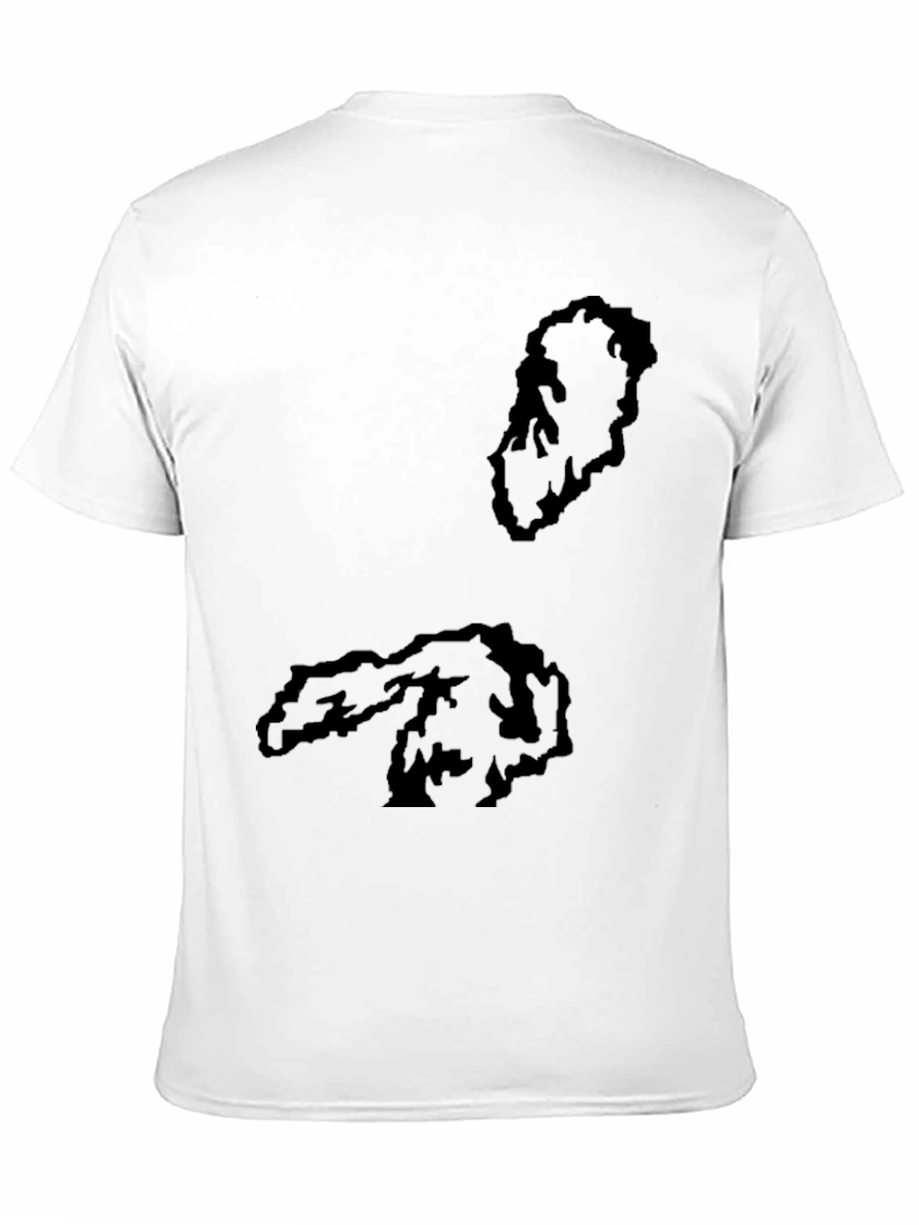 Unique Black Graphic Tee - Island Outline Design