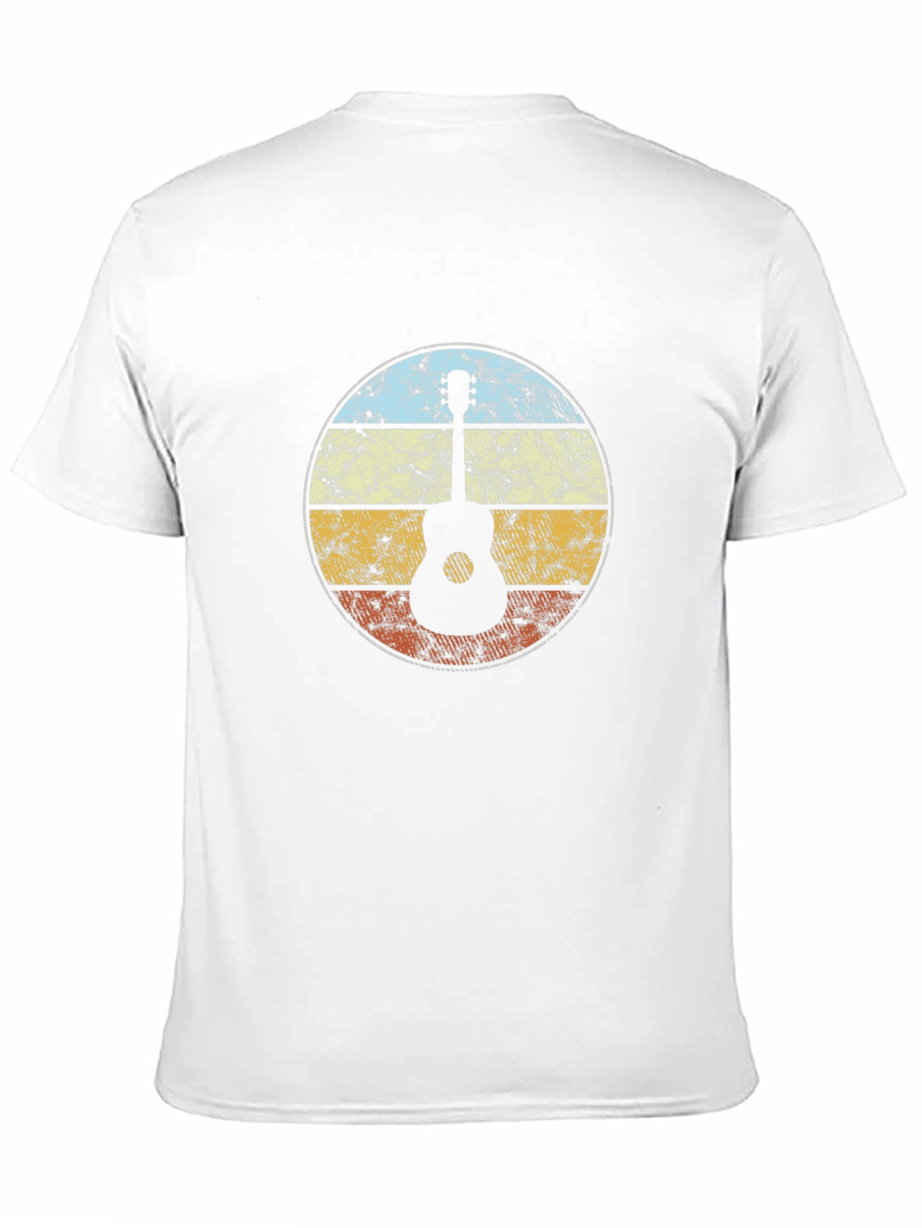 Retro Guitar Sunset Graphic Tee - Black