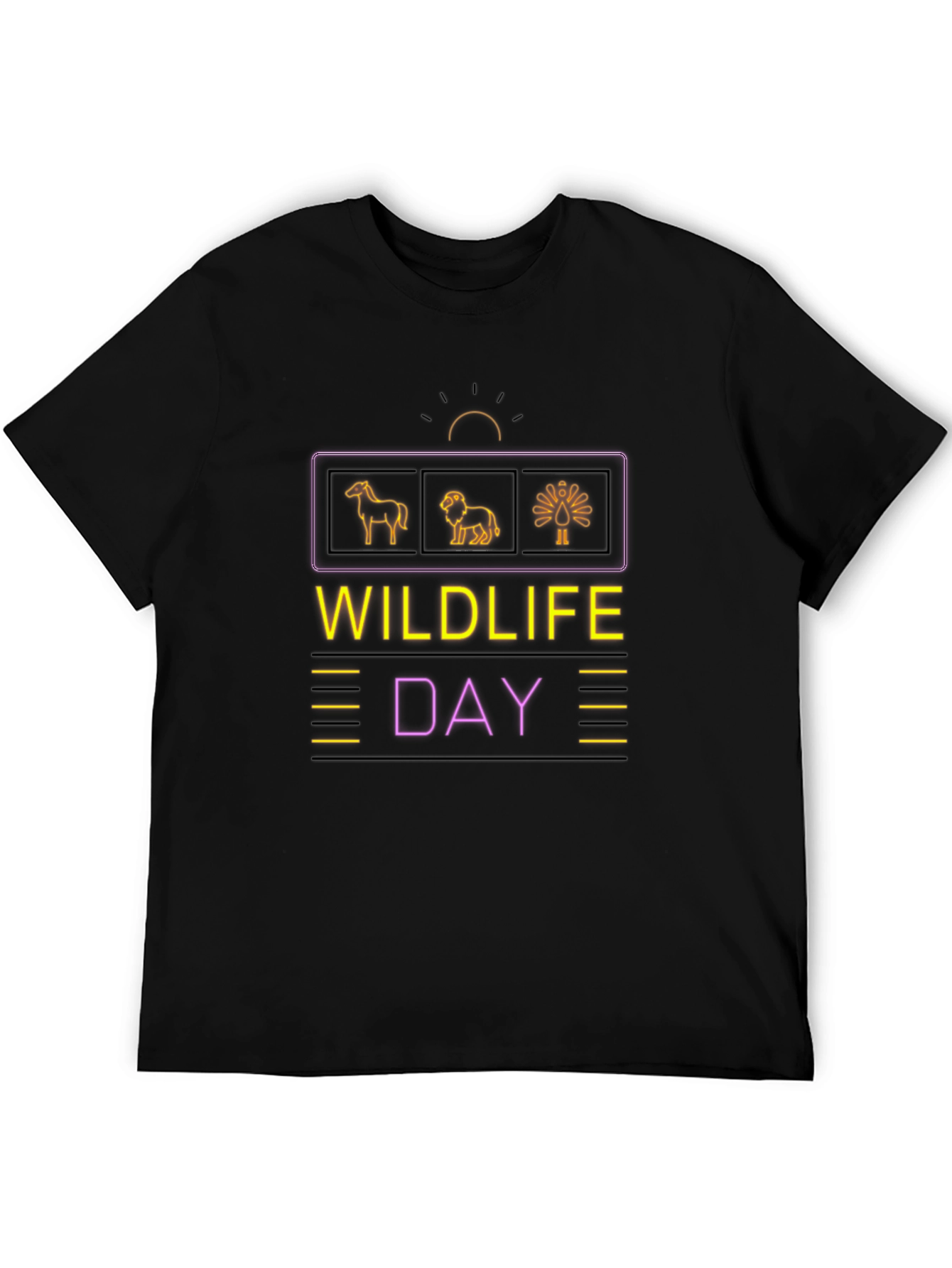 Wildlife Day Graphic Tee - Unisex Black T-Shirt