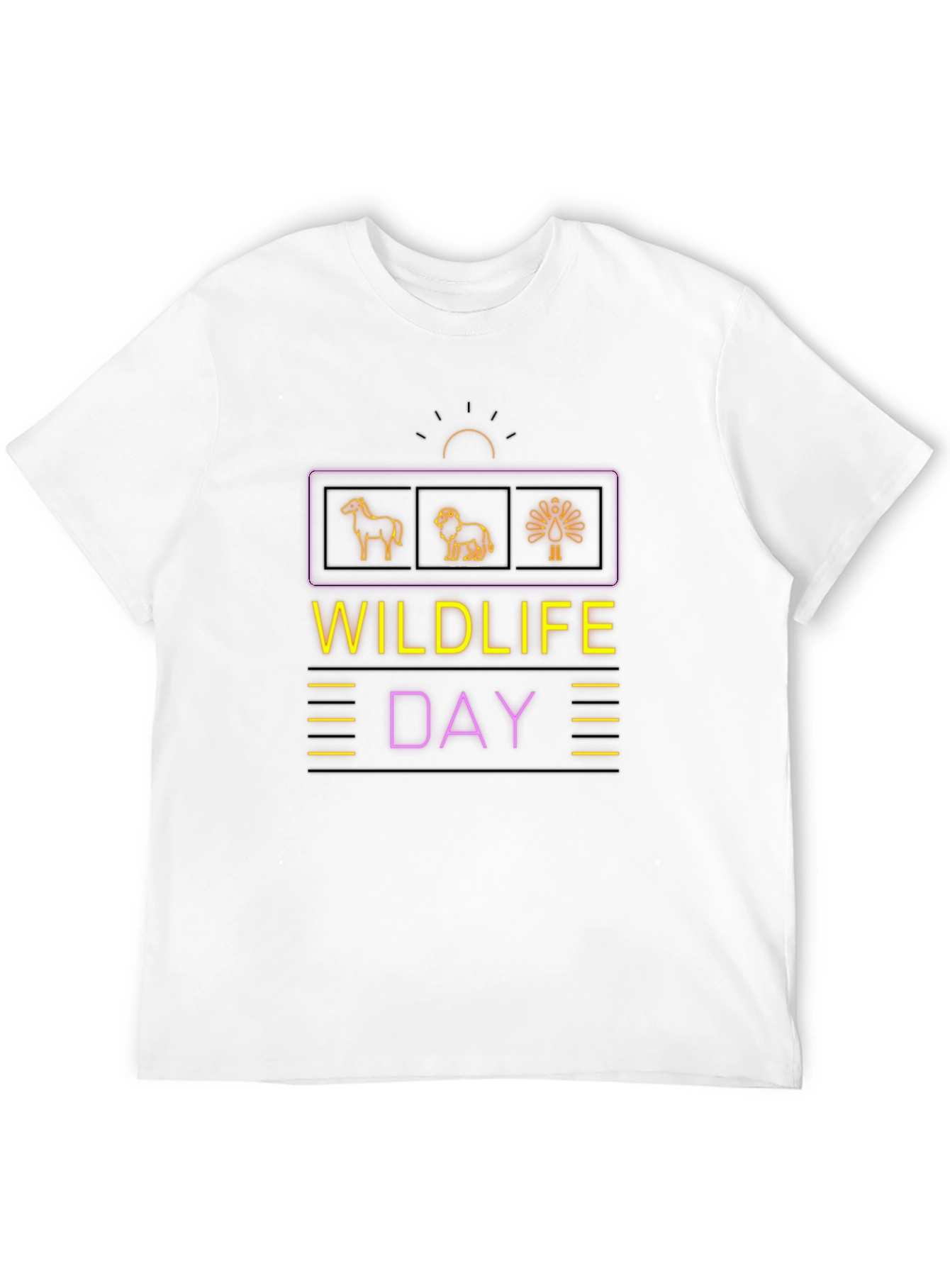 Wildlife Day Graphic Tee - Unisex Black T-Shirt