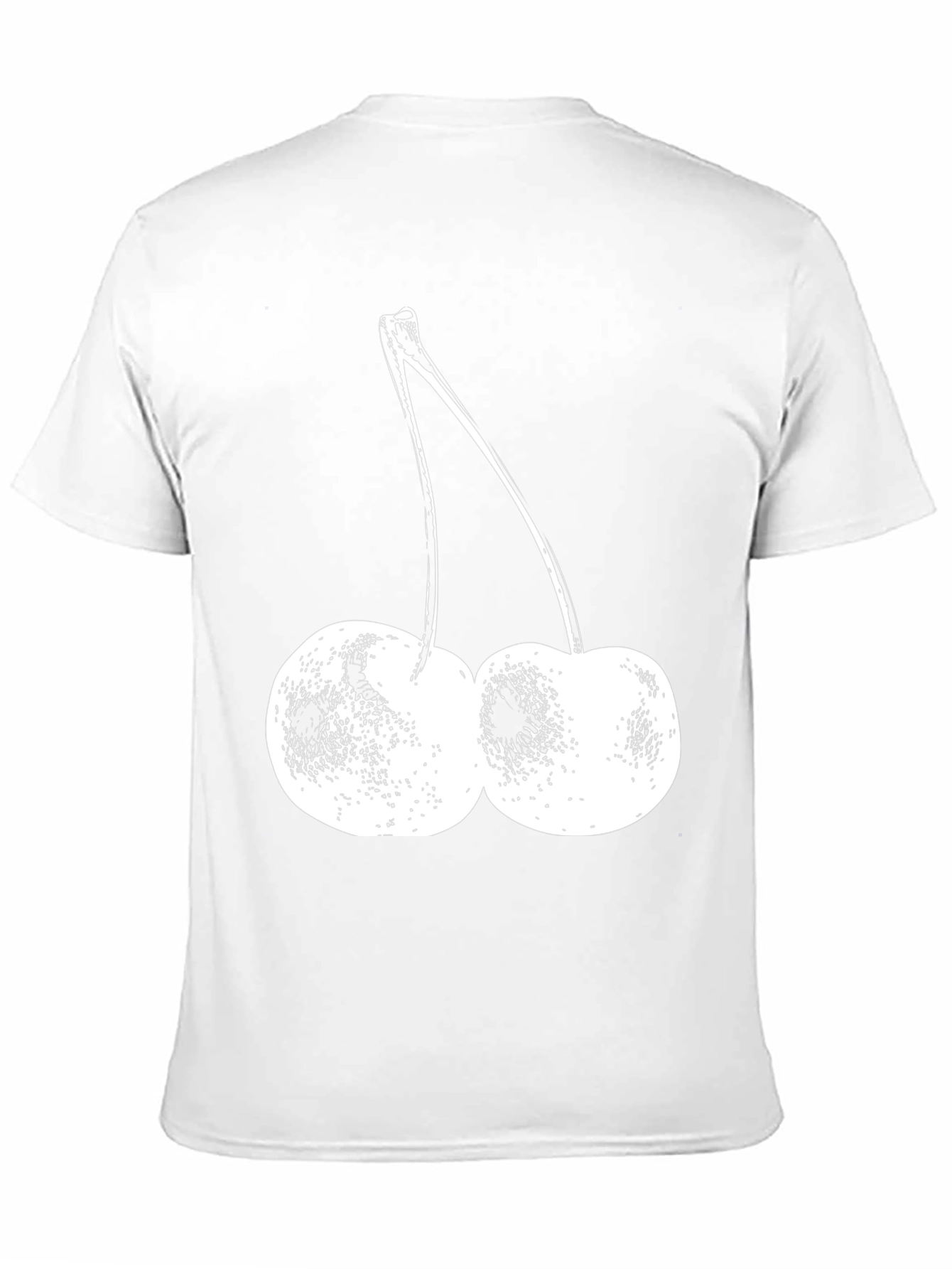Black T-Shirt with Cherry Print