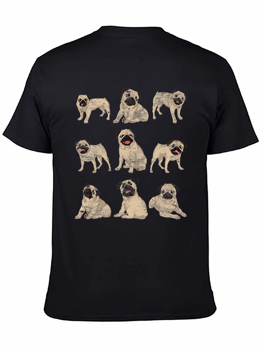 Pug Graphic Tee - Mens Black T-Shirt