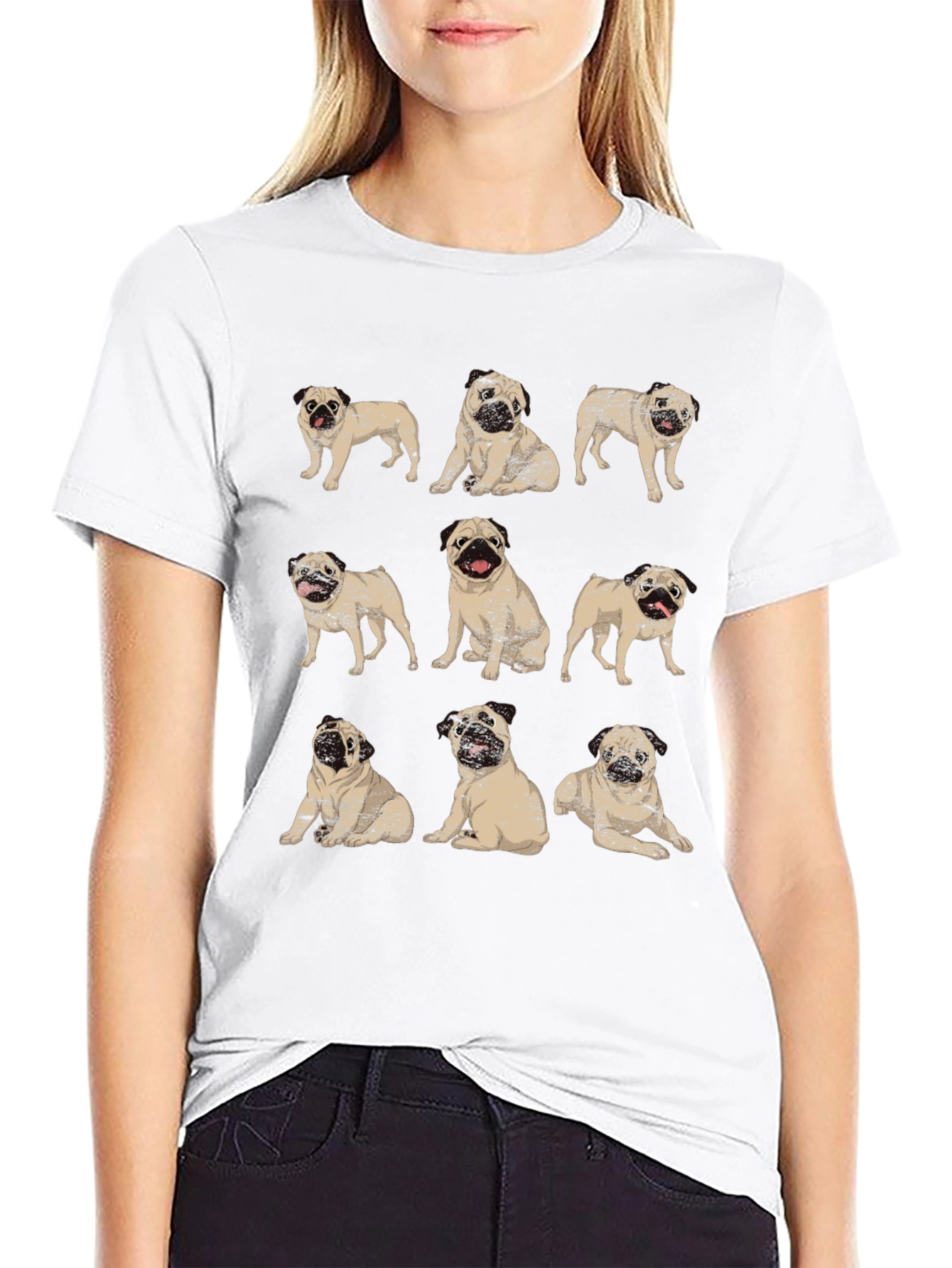 Pug Graphic Tee - Mens Black T-Shirt