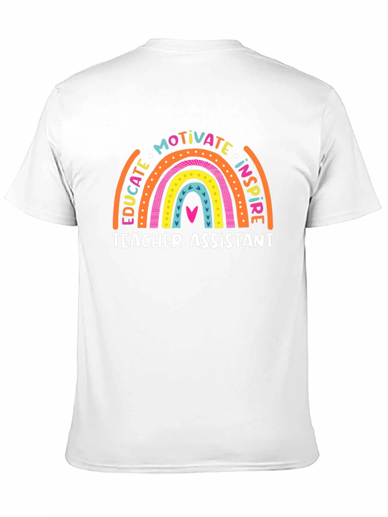 Teacher Assistant Rainbow Graphic Tee