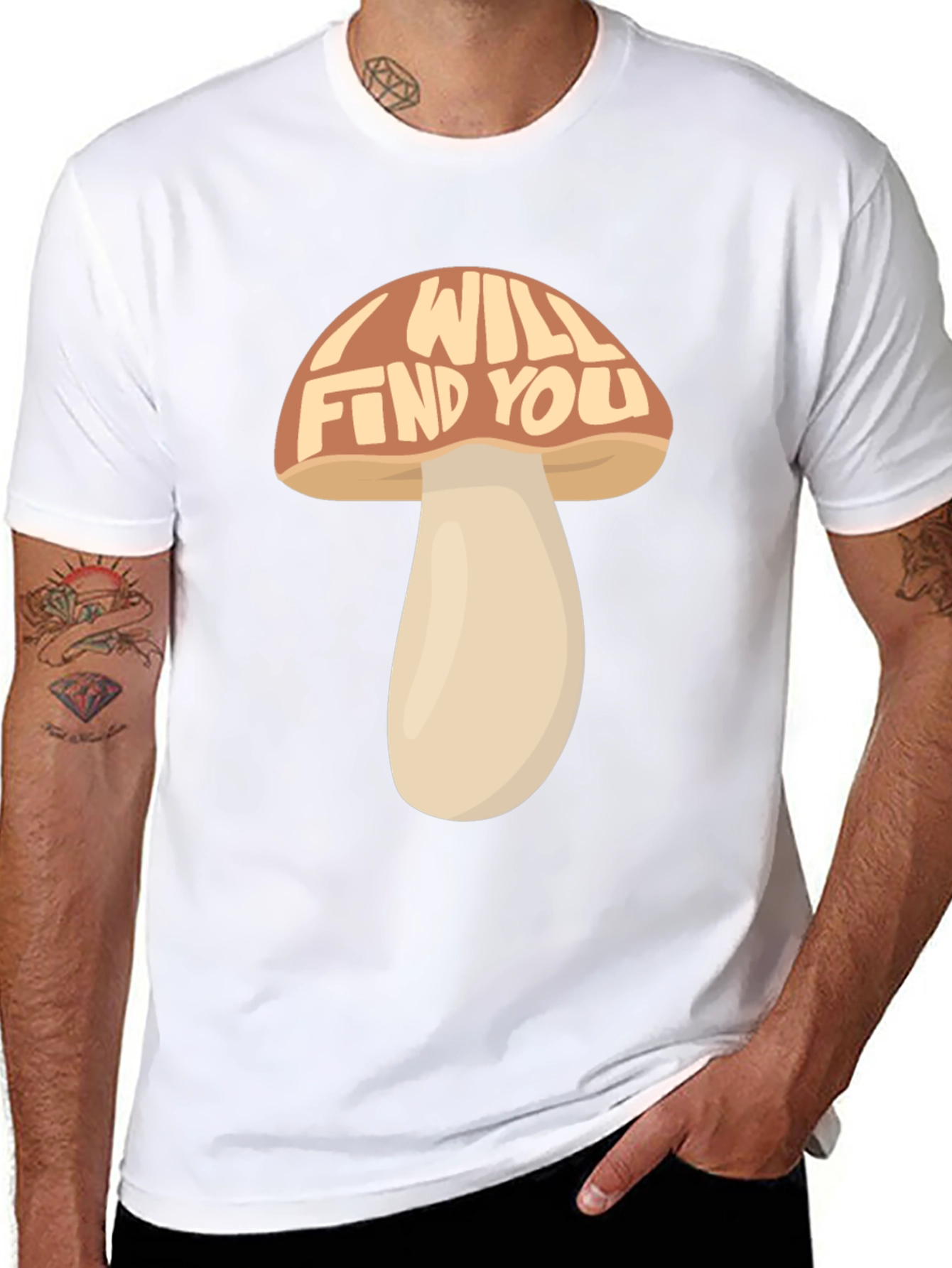 I Will Find You Mushroom Graphic T-Shirt
