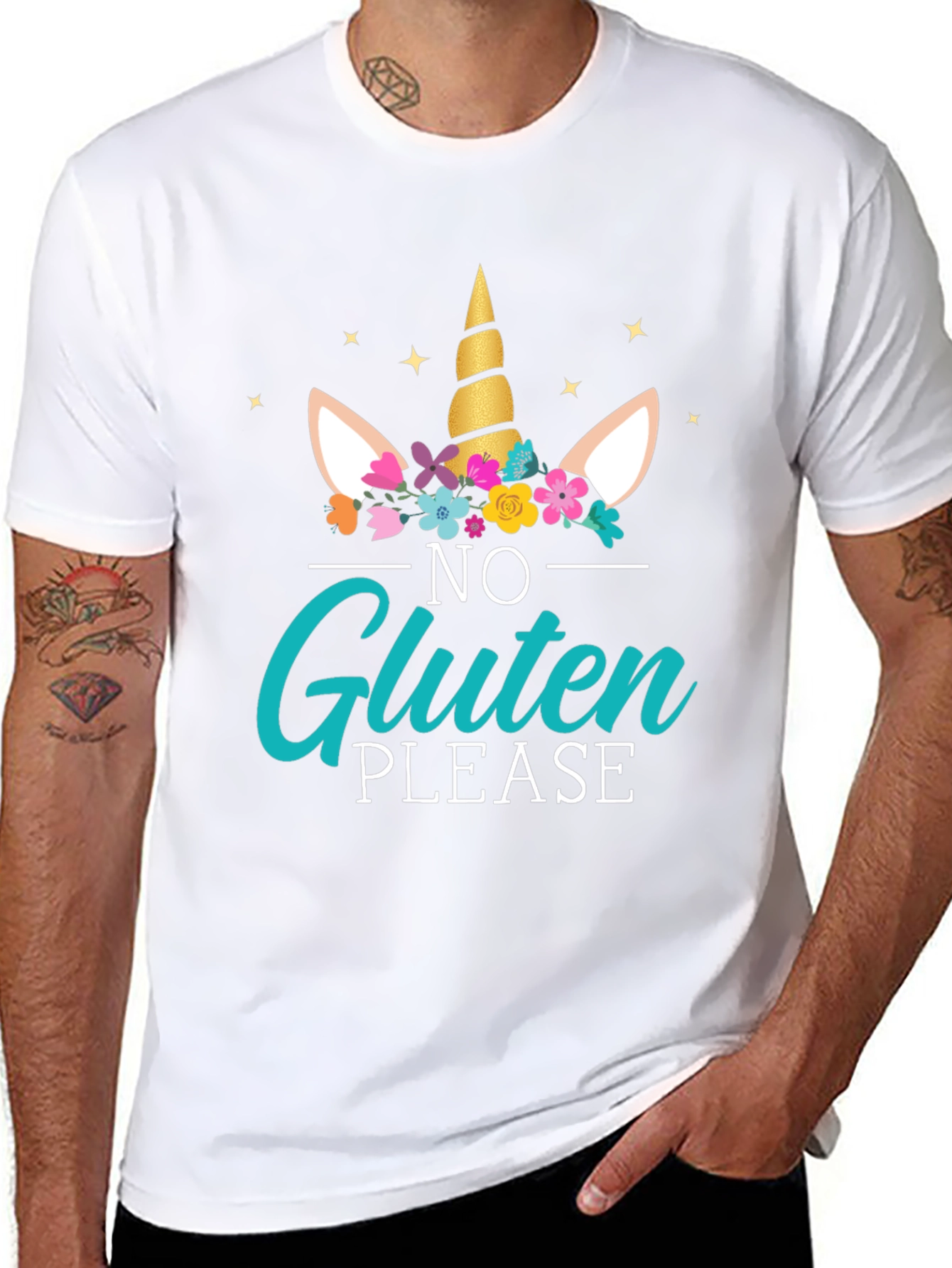 Unicorn No Gluten Please Graphic Tee