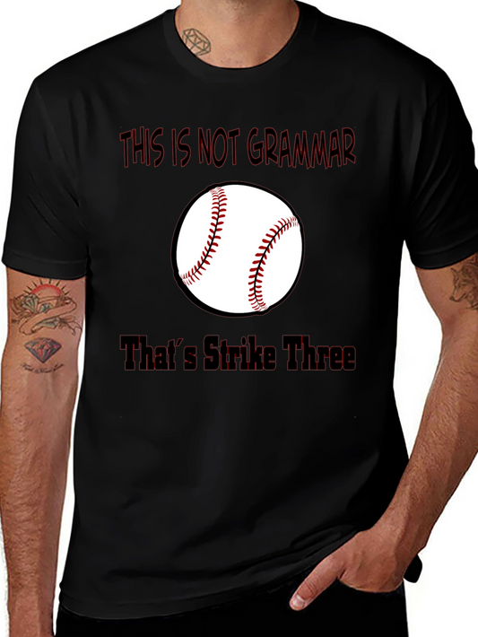 Baseball Puns Graphic Tee - Strike Three