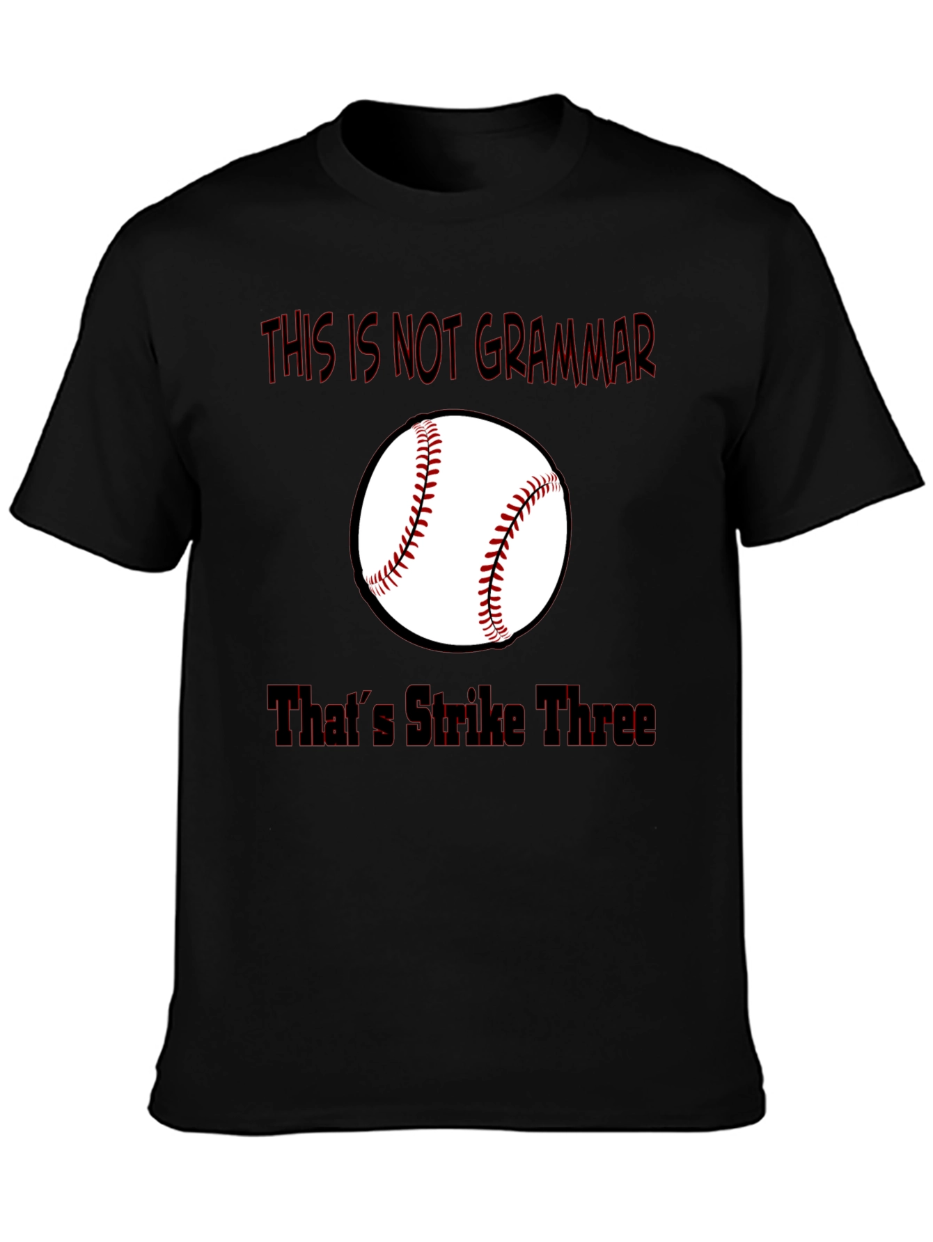 Baseball Puns Graphic Tee - Strike Three