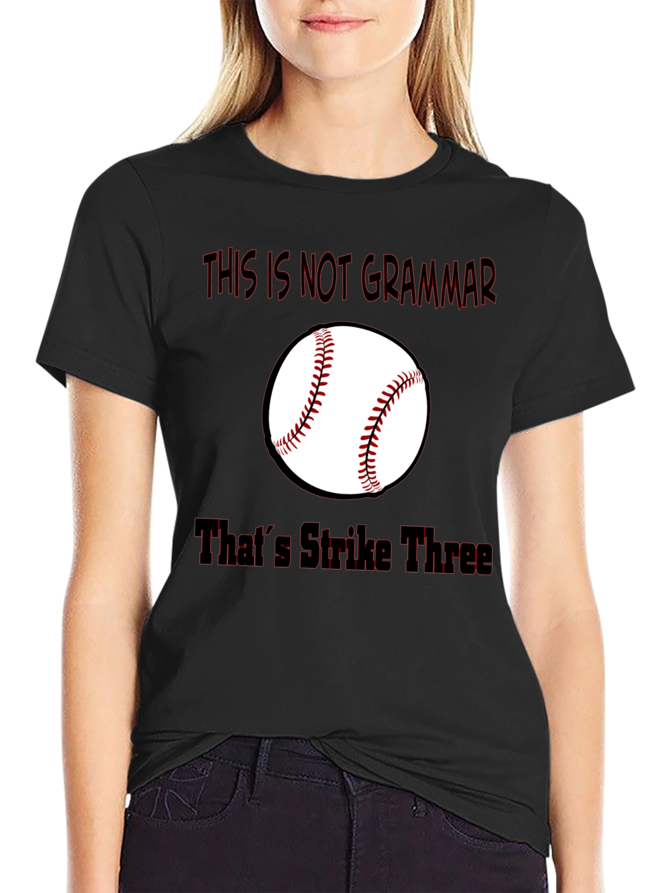 Baseball Puns Graphic Tee - Strike Three