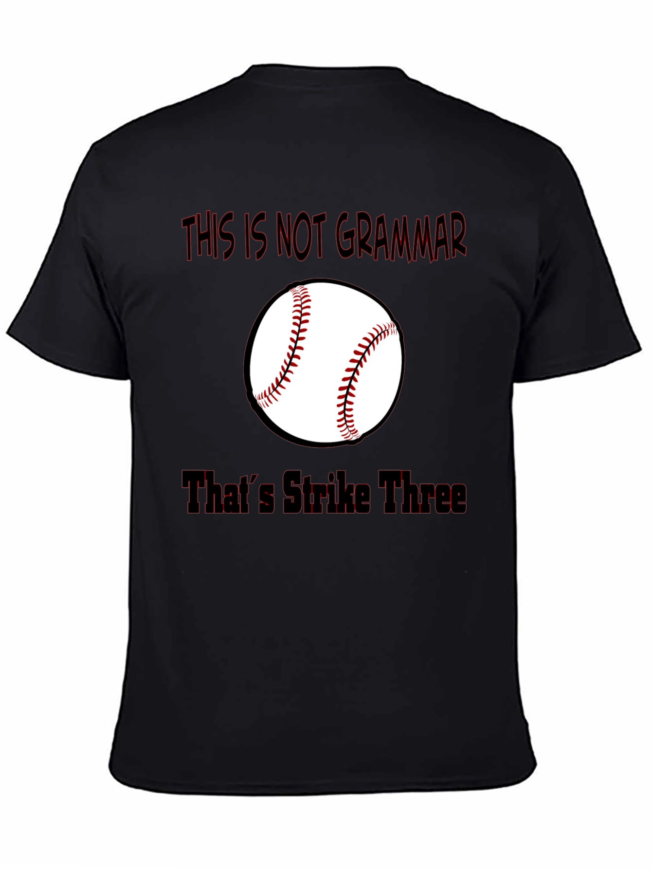Baseball Puns Graphic Tee - Strike Three