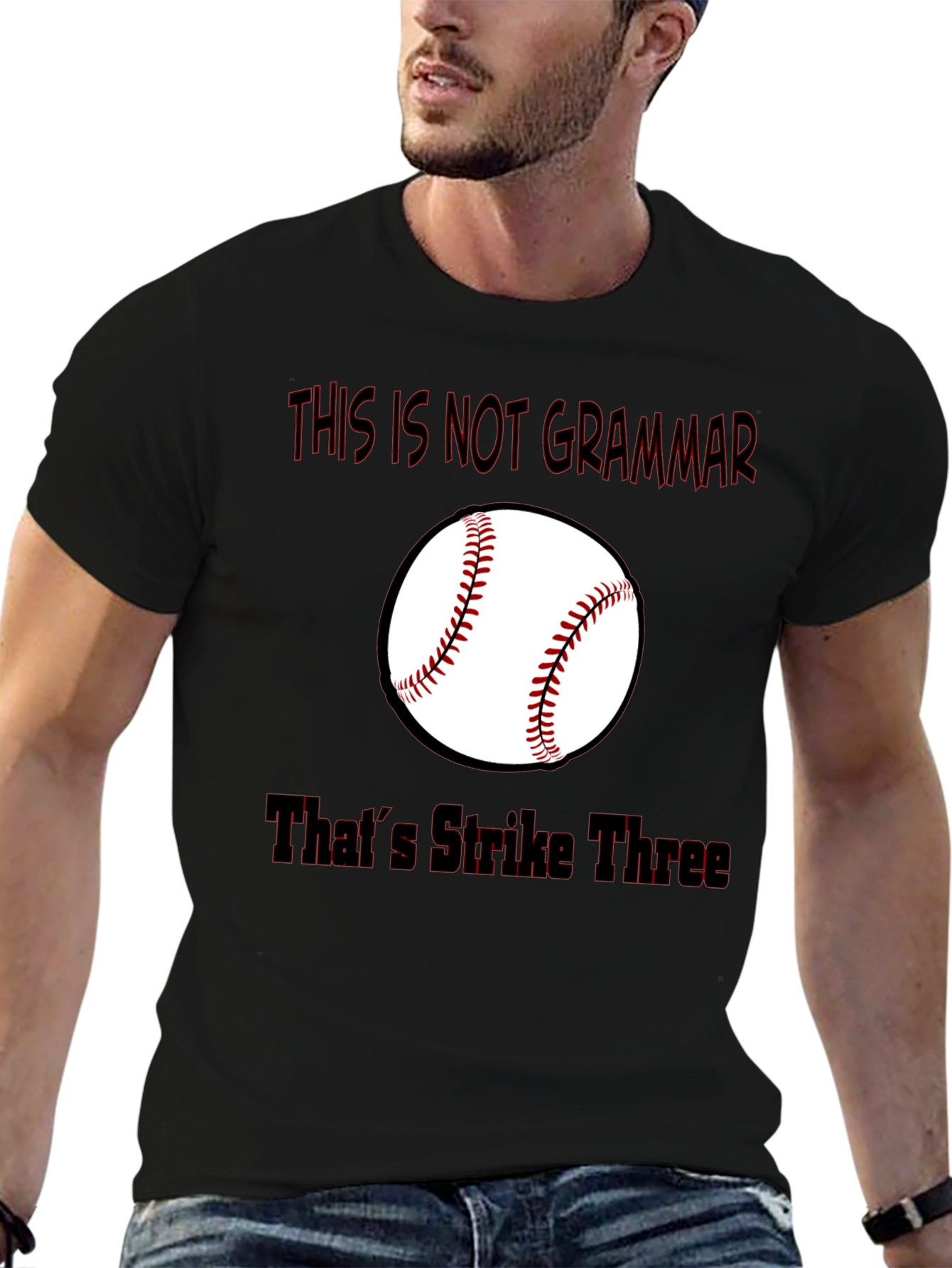 Baseball Puns Graphic Tee - Strike Three