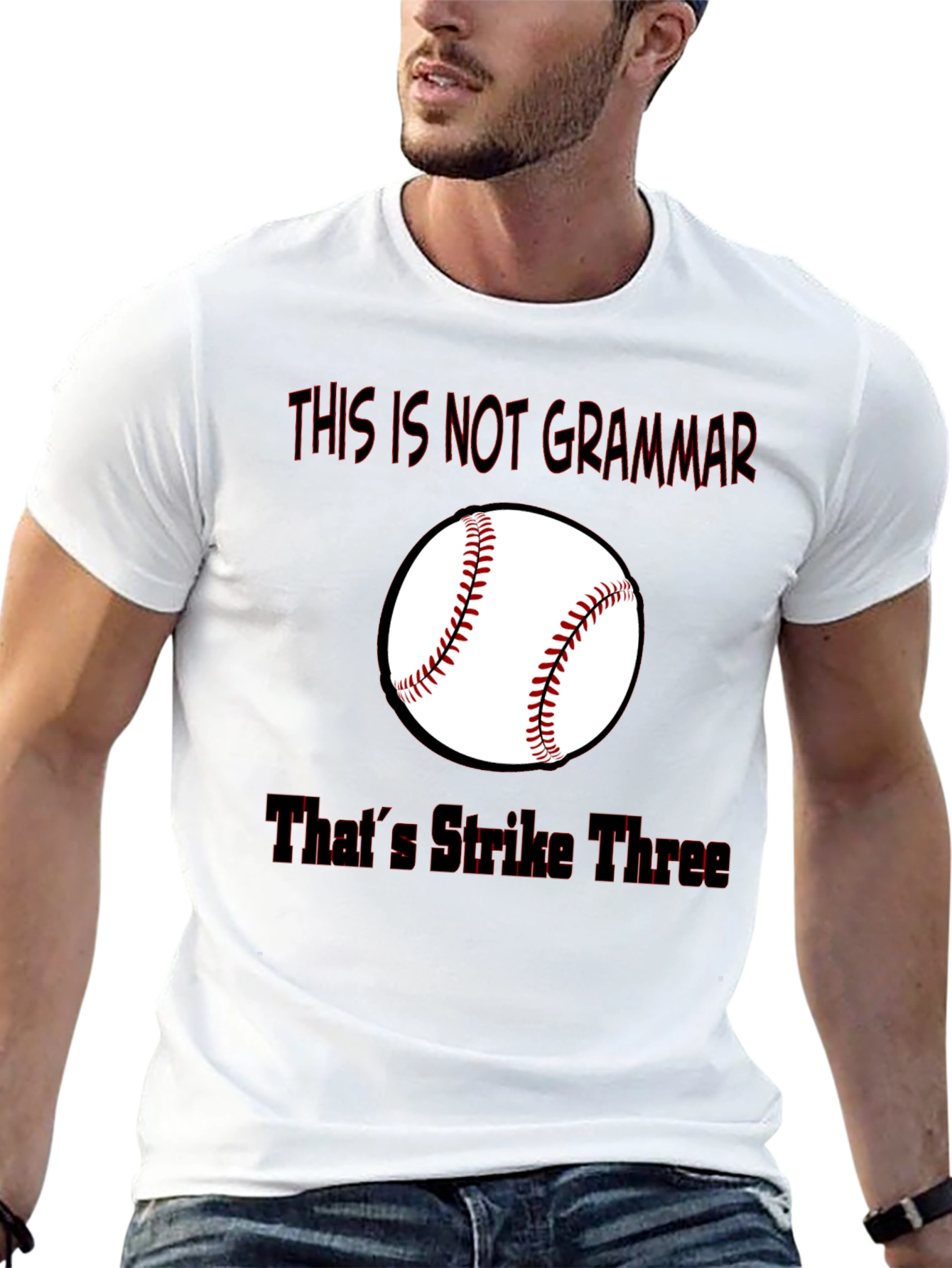 Baseball Puns Graphic Tee - Strike Three