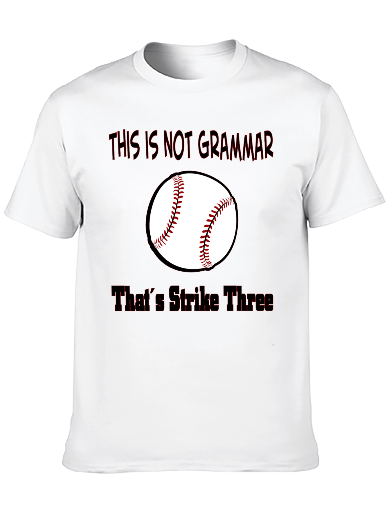 Baseball Puns Graphic Tee - Strike Three