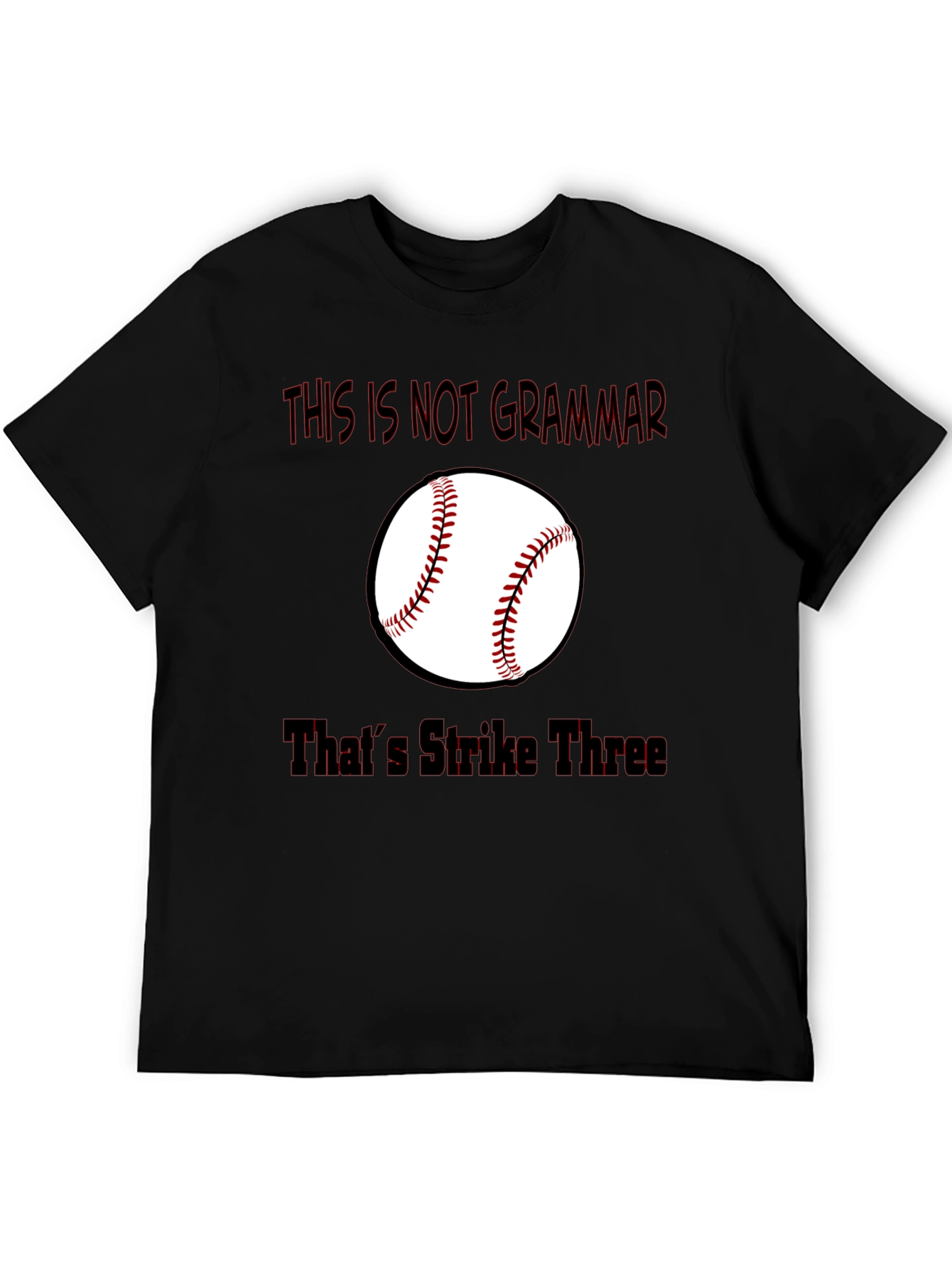 Baseball Puns Graphic Tee - Strike Three
