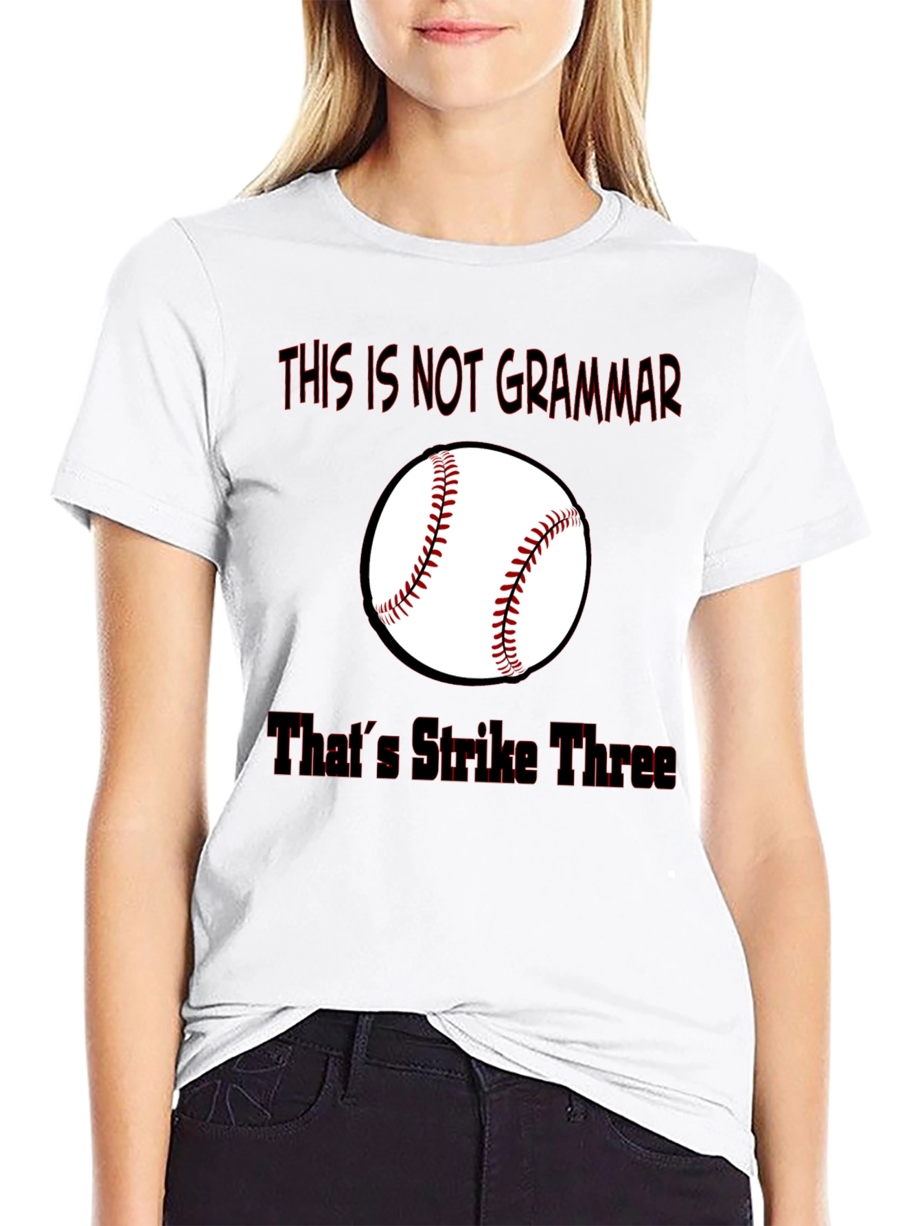 Baseball Puns Graphic Tee - Strike Three