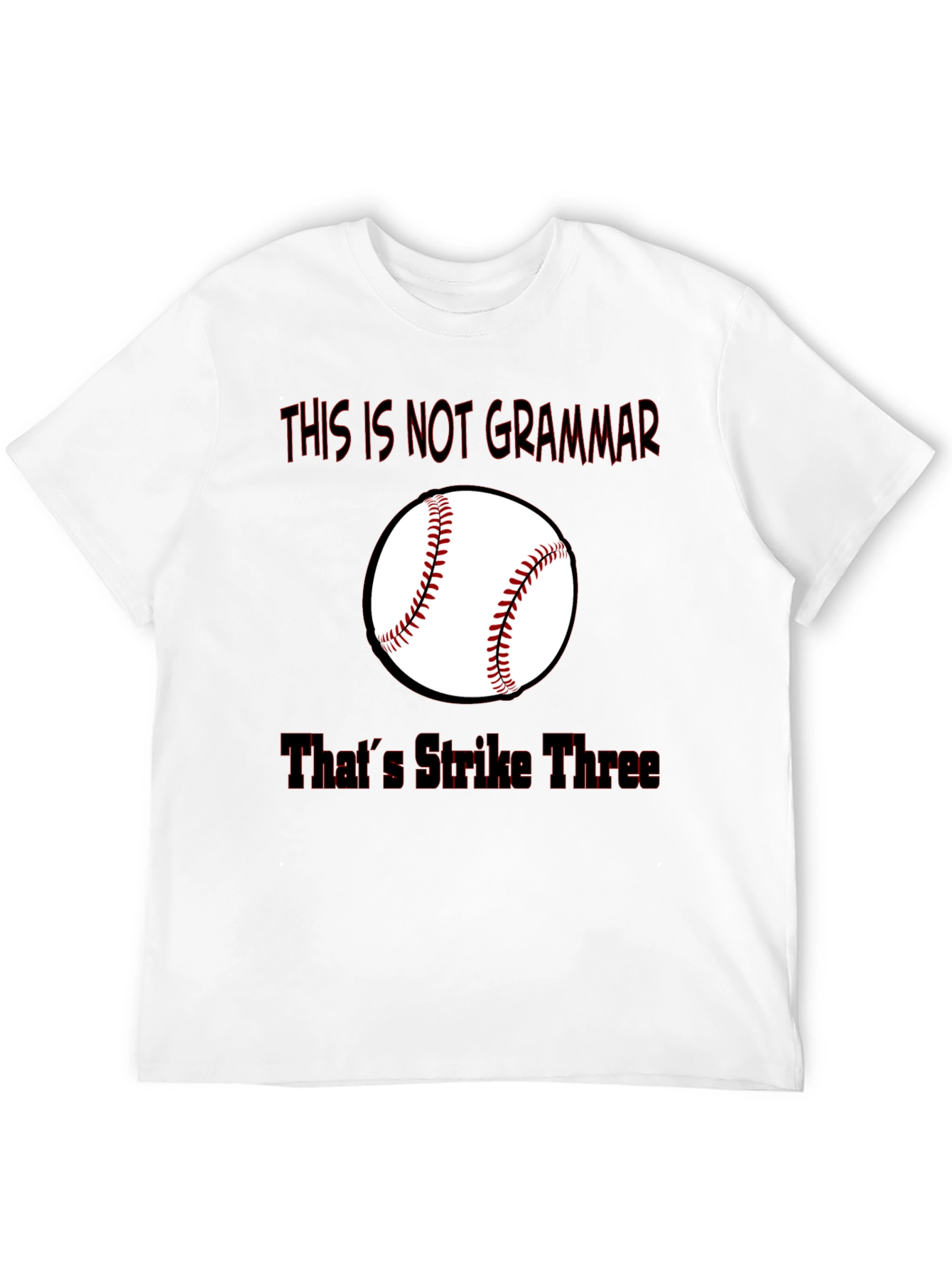Baseball Puns Graphic Tee - Strike Three