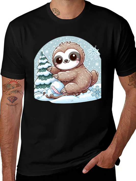 Cute Sloth Winter Holiday T-Shirt