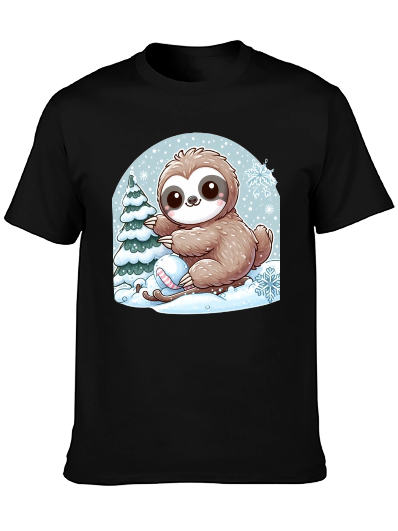 Cute Sloth Winter Holiday T-Shirt