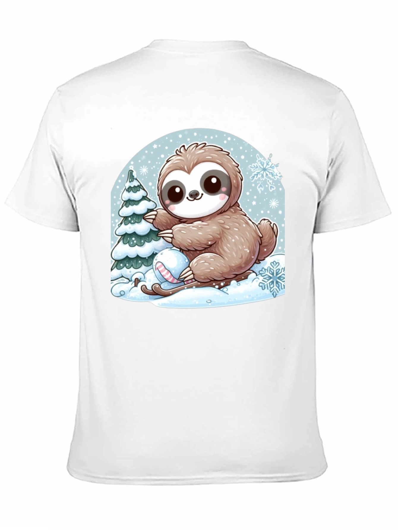 Cute Sloth Winter Holiday T-Shirt