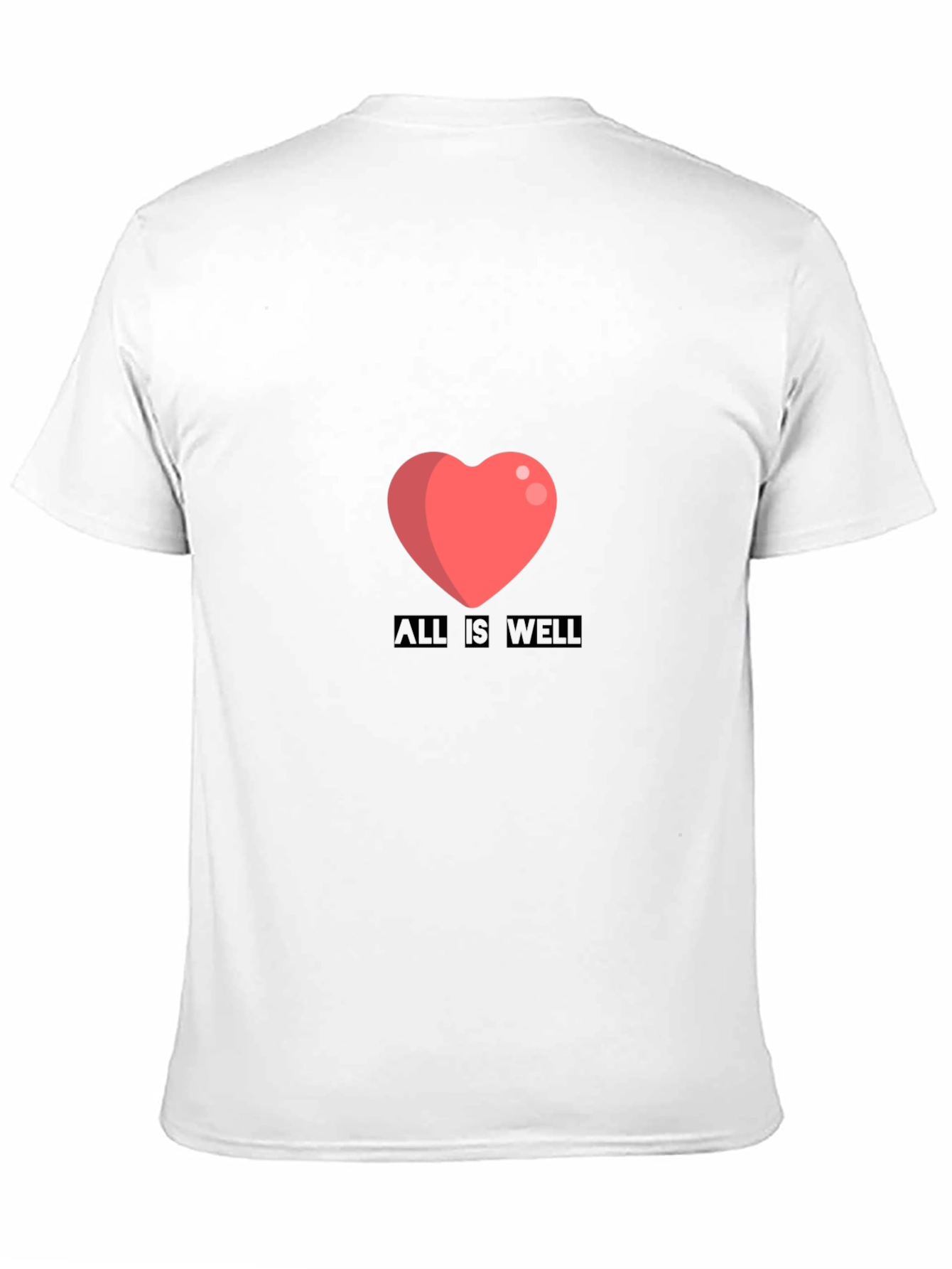 All Is Well Heart Graphic Tee - Black