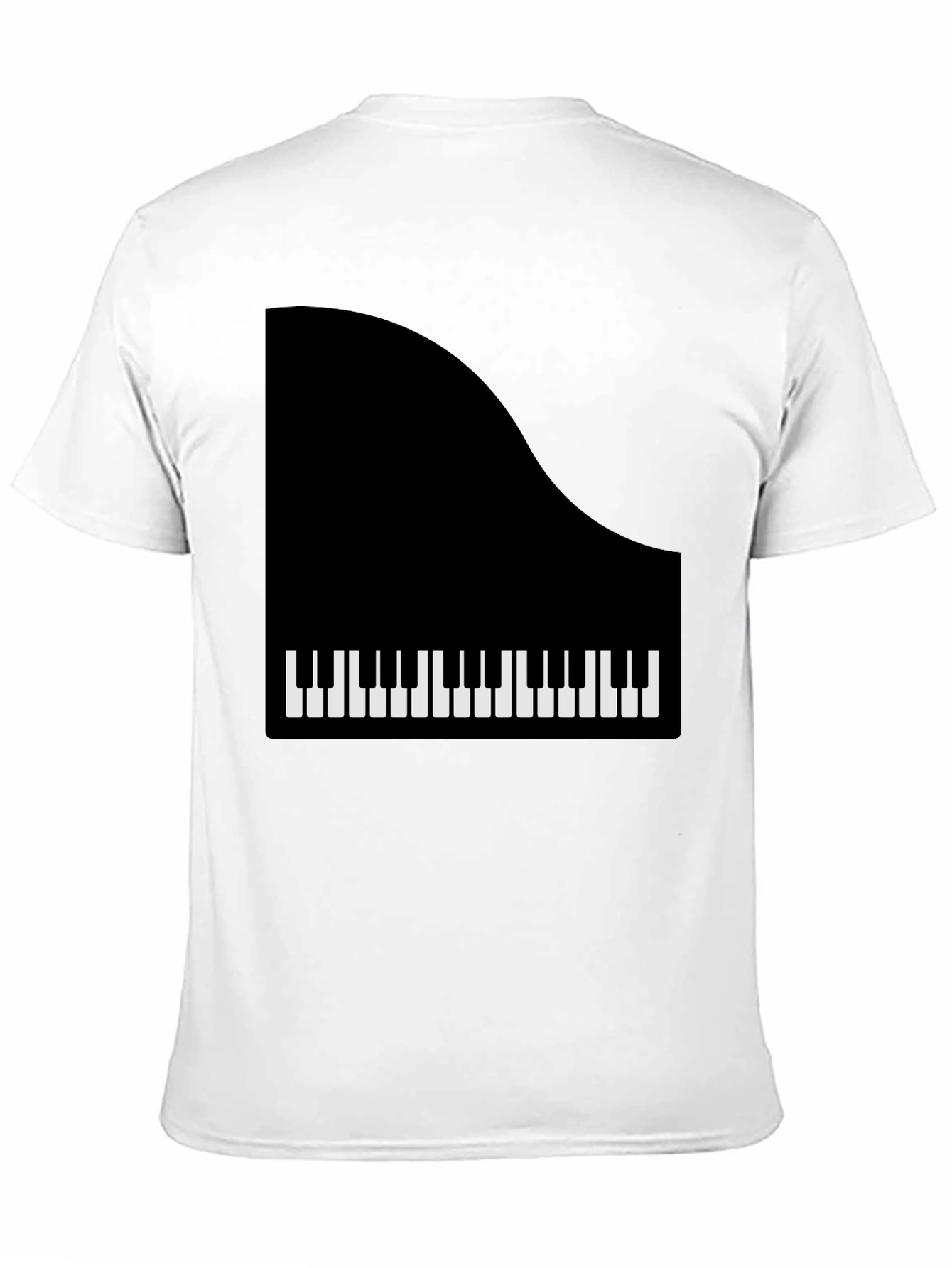 Piano Keys Graphic Tee - Black Casual T-Shirt