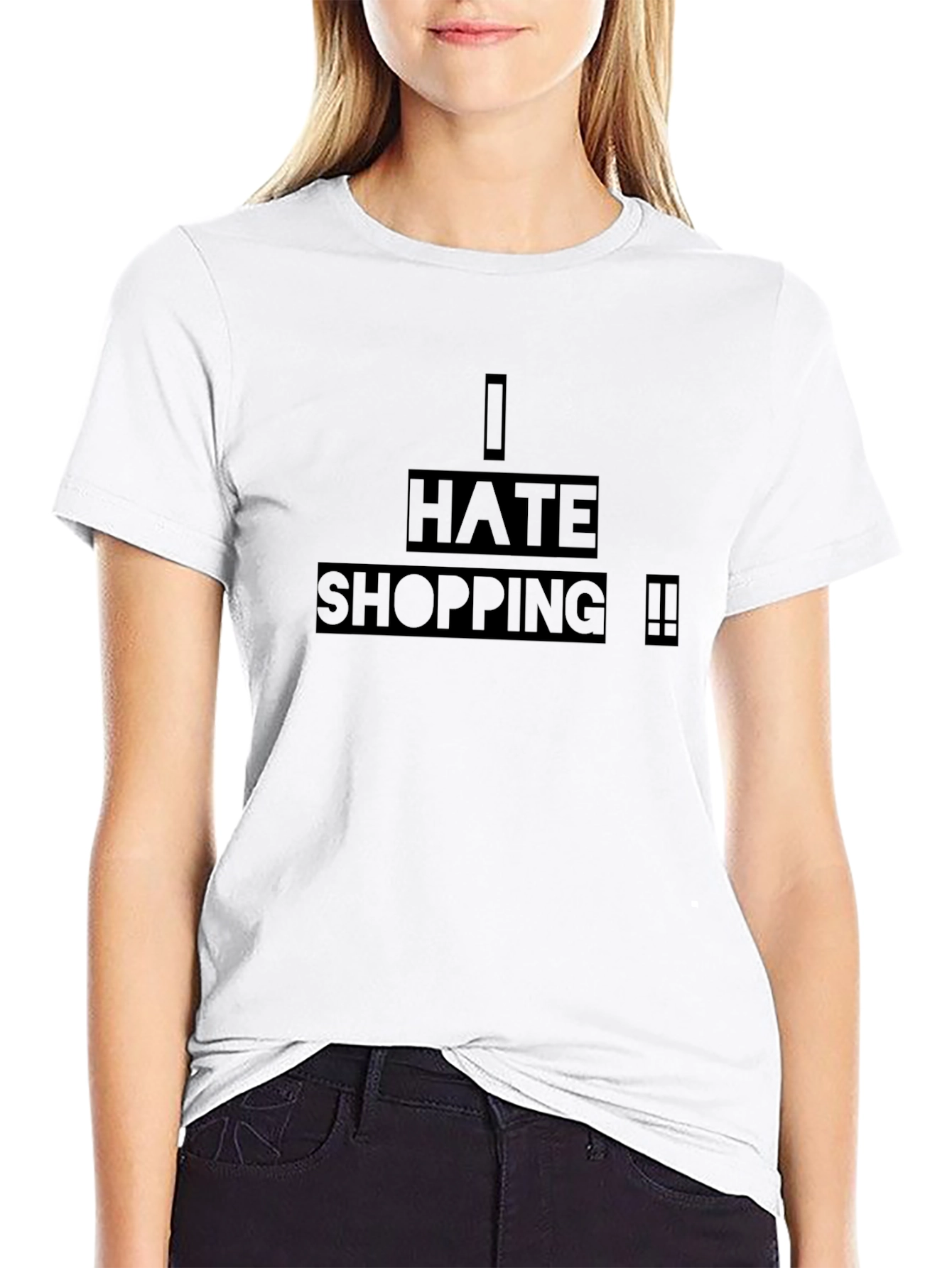 I Hate Shopping Graphic T-Shirt