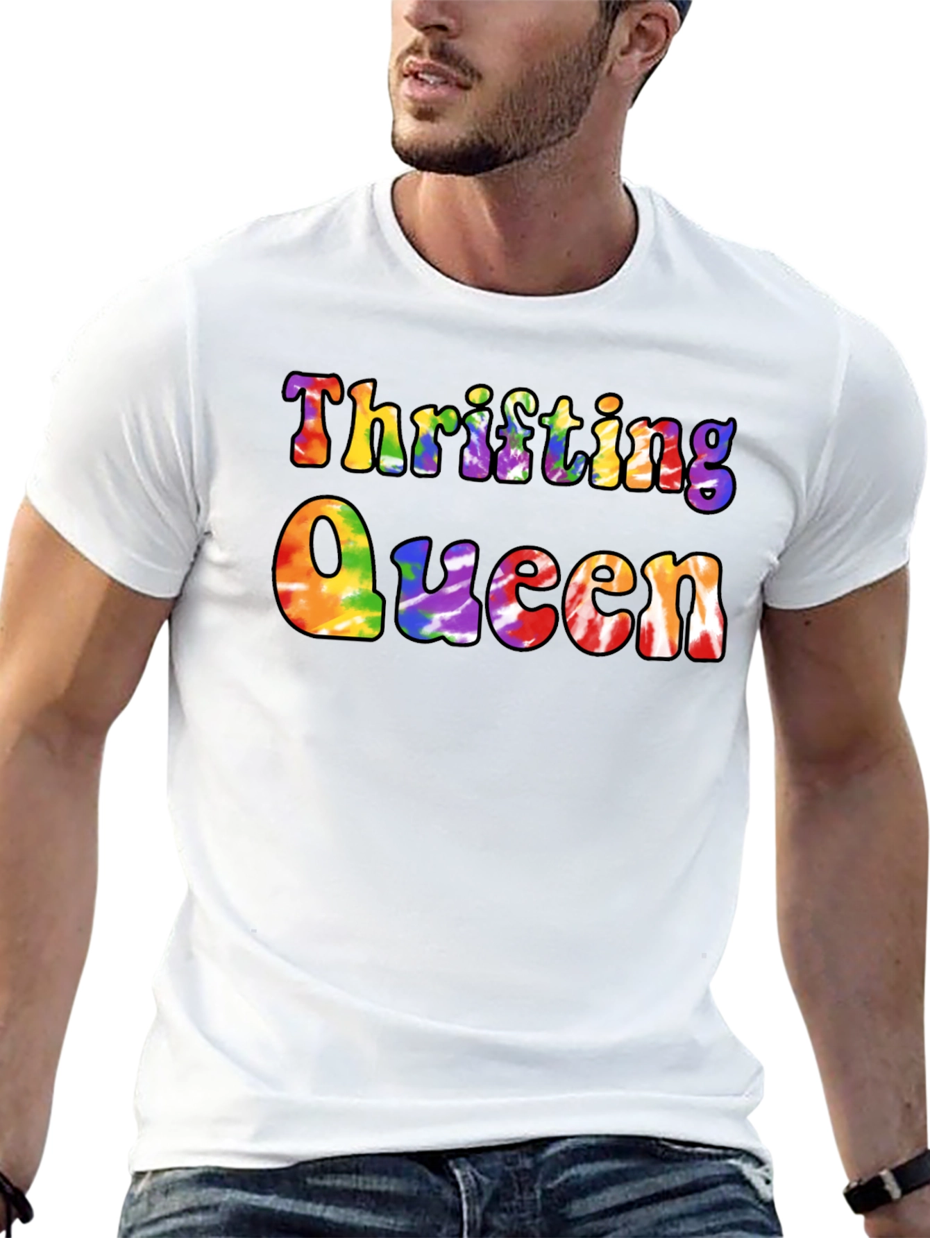 Thrifting Queen Tie-Dye Graphic Tee