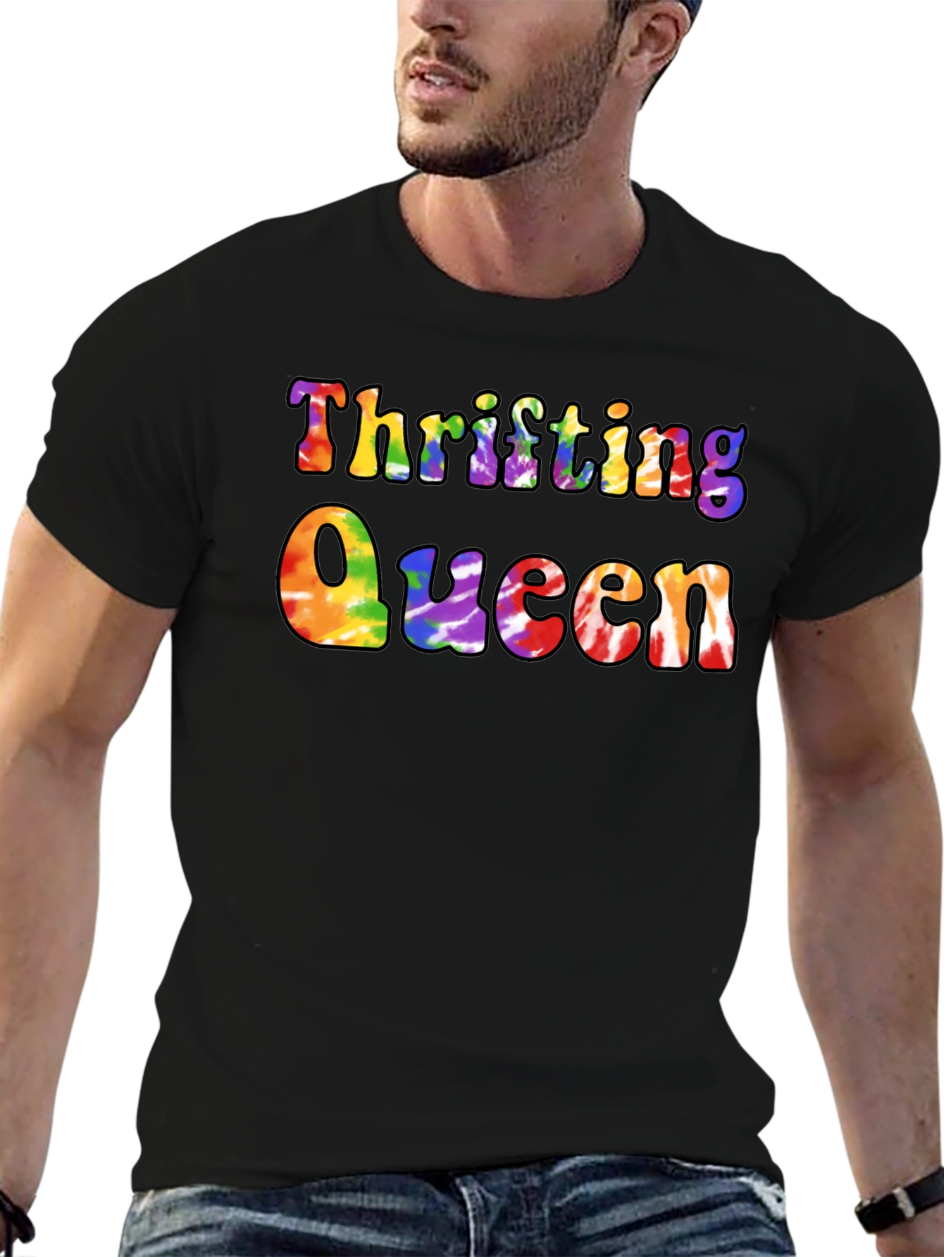 Thrifting Queen Tie-Dye Graphic Tee