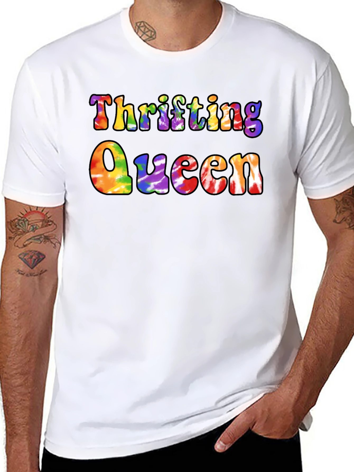 Thrifting Queen Tie-Dye Graphic Tee