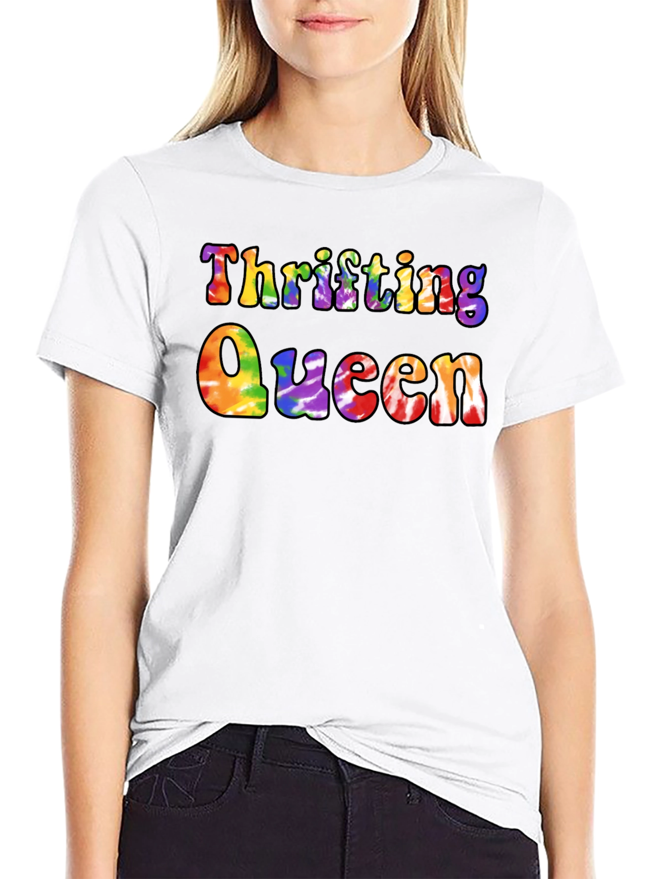 Thrifting Queen Tie-Dye Graphic Tee