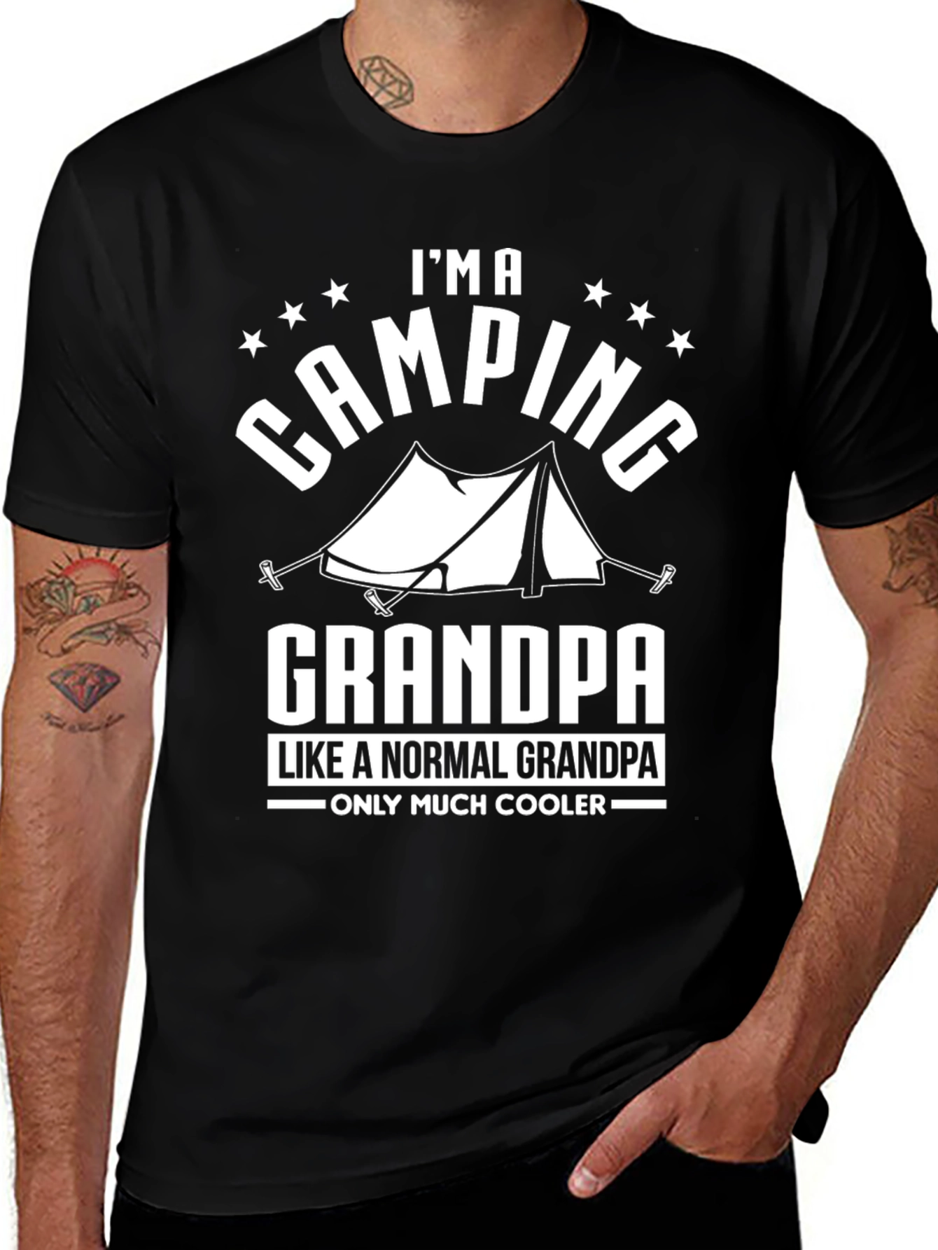 Camping Grandpa T-Shirt - Much Cooler Than Normal!