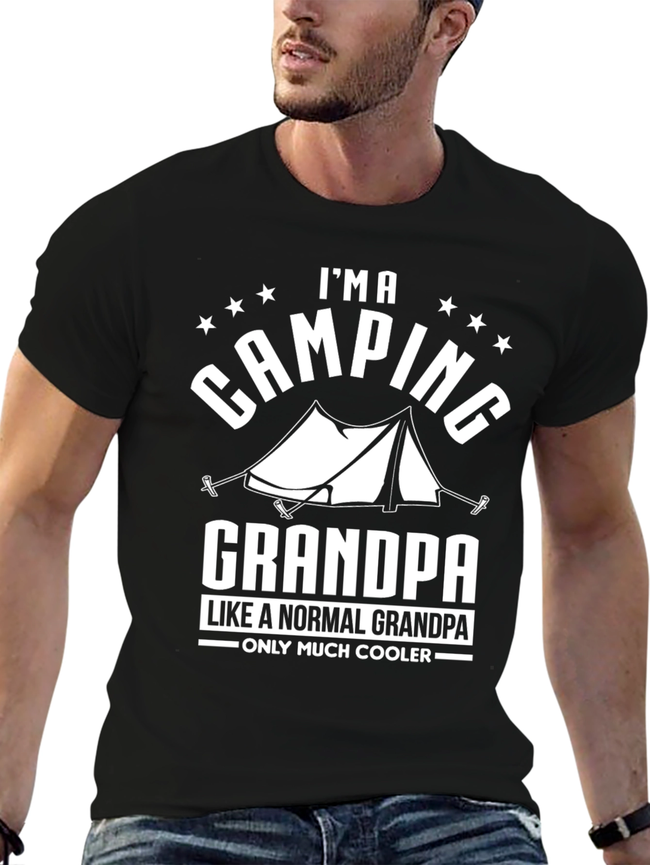 Camping Grandpa T-Shirt - Much Cooler Than Normal!