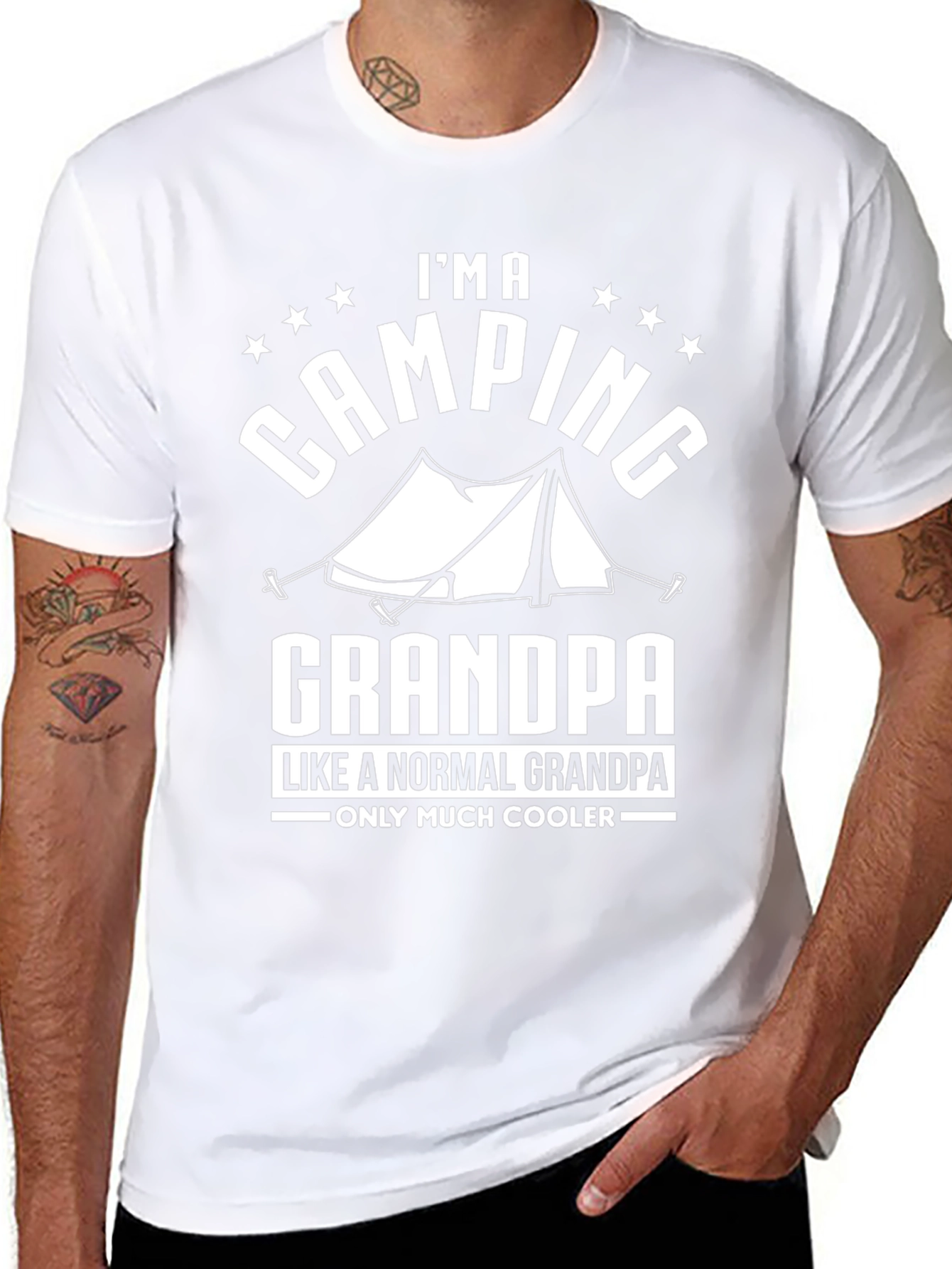 Camping Grandpa T-Shirt - Much Cooler Than Normal!