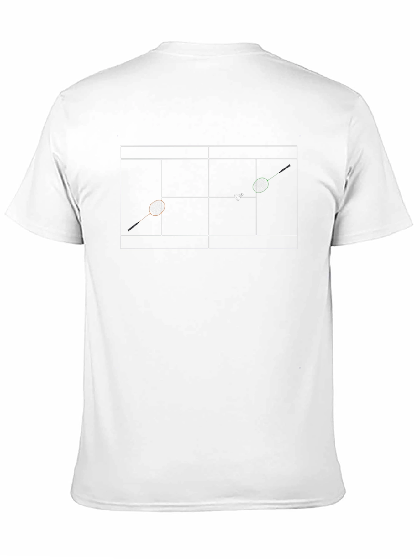 Tennis Court Diagram T-Shirt