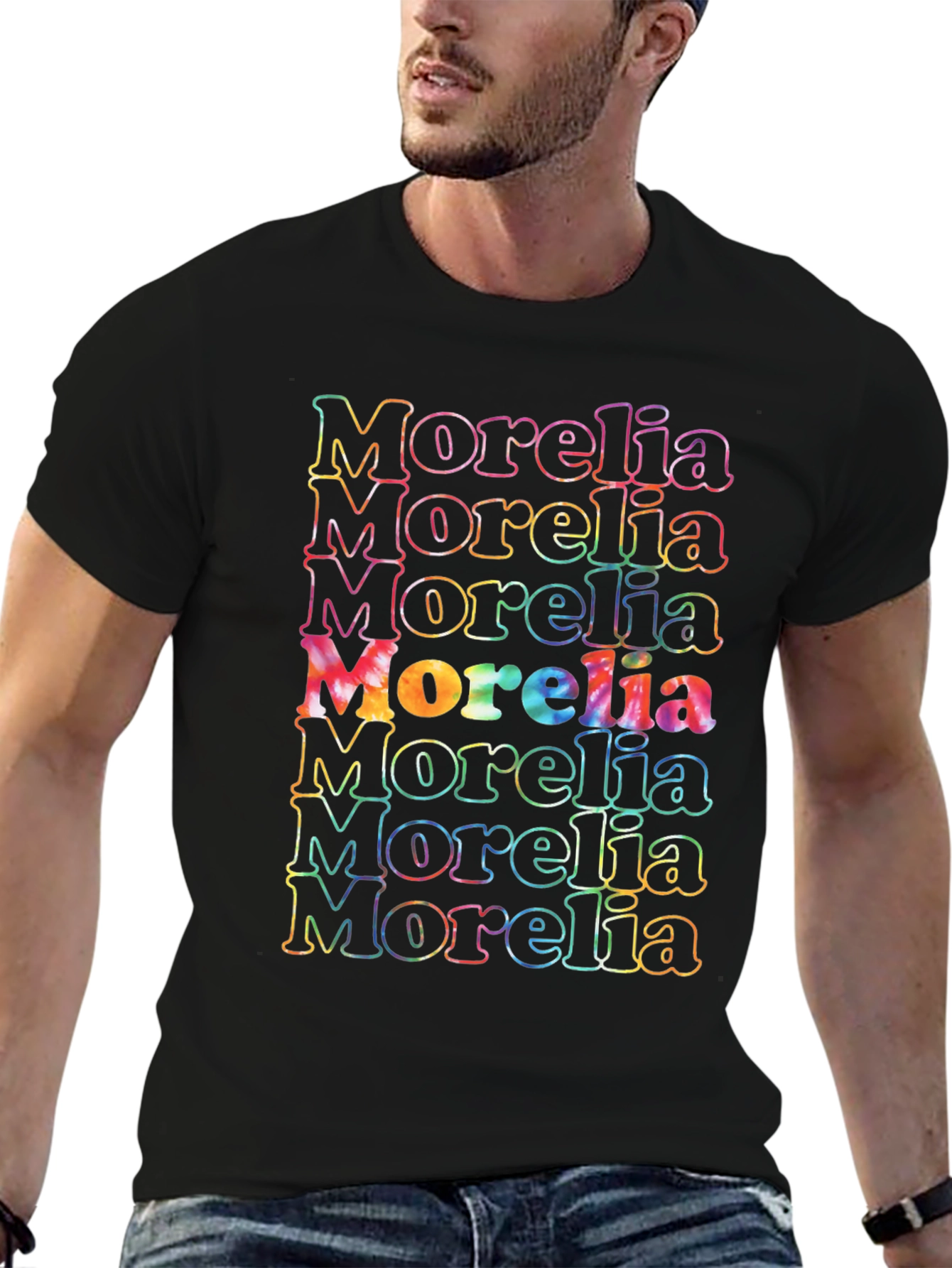 Morelia Retro Tie-Dye T-Shirt - Black