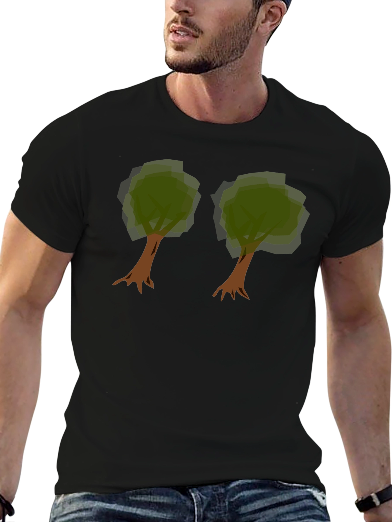 Unique Tree Graphic Tee - Nature Lovers Black T-Shirt