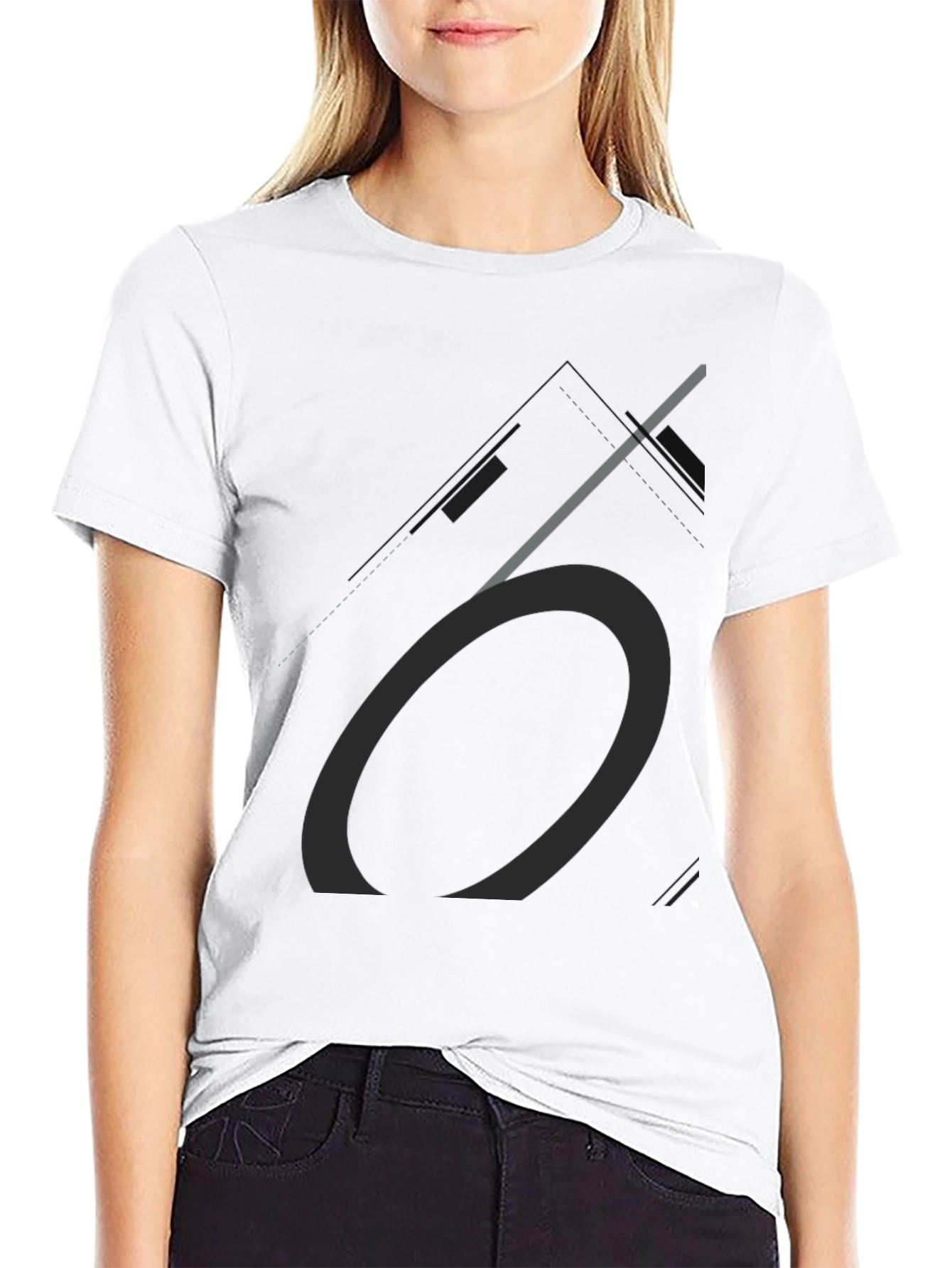 Minimalist Graphic Print Black T-Shirt