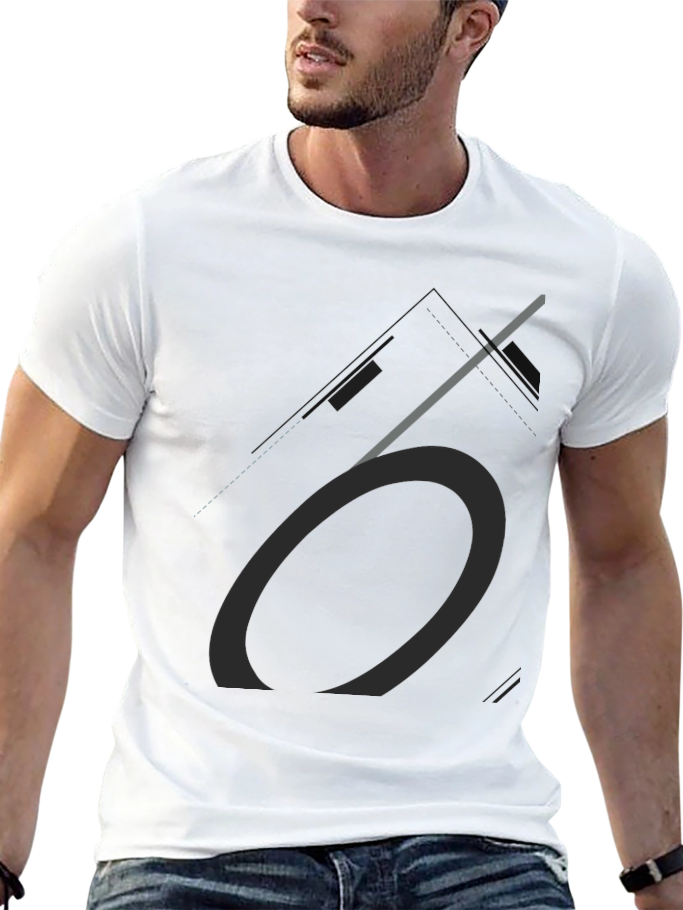 Minimalist Graphic Print Black T-Shirt