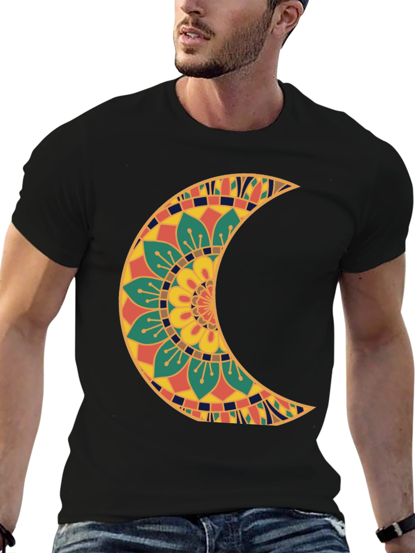 Crescent Moon Mandala Graphic Tee