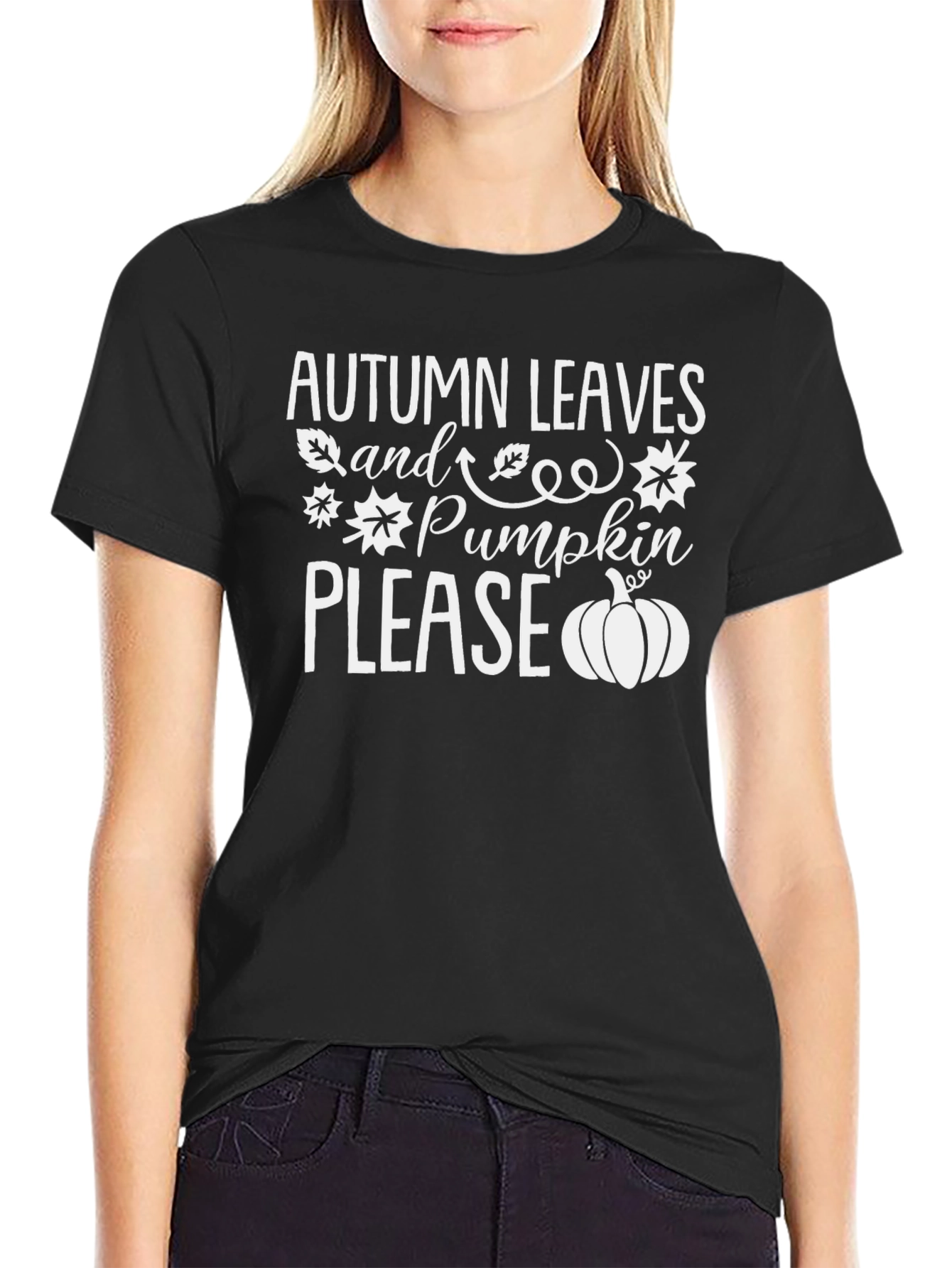 Autumn Leaves & Pumpkin Please Graphic Tee